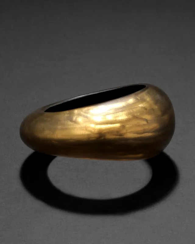 Puffy Lucite Tapered Bangle Bracelet- Burnt Gold sold by Alexis Bittar