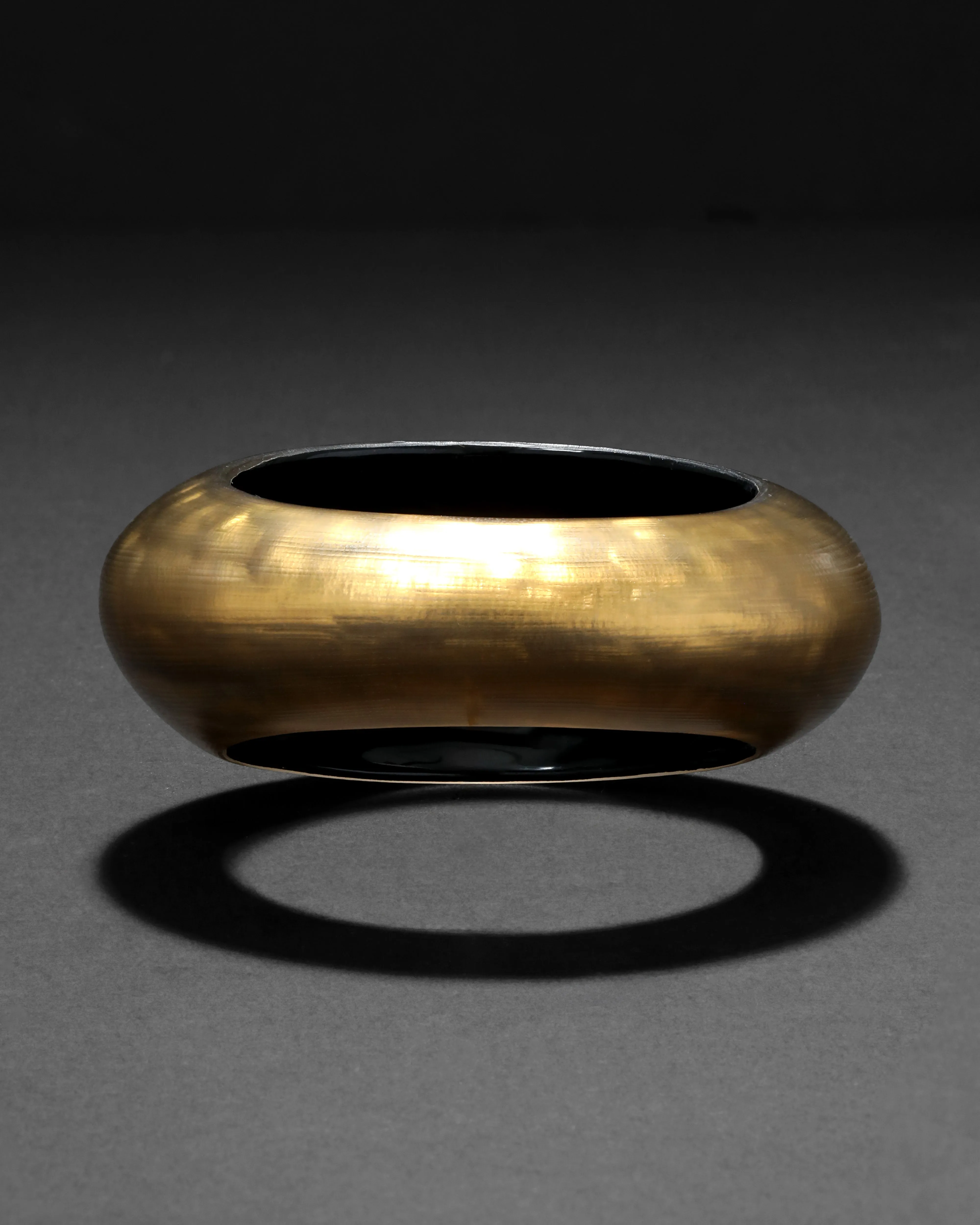 Puffy Lucite Tapered Bangle Bracelet- Burnt Gold sold by Alexis Bittar product image thumbnail 4