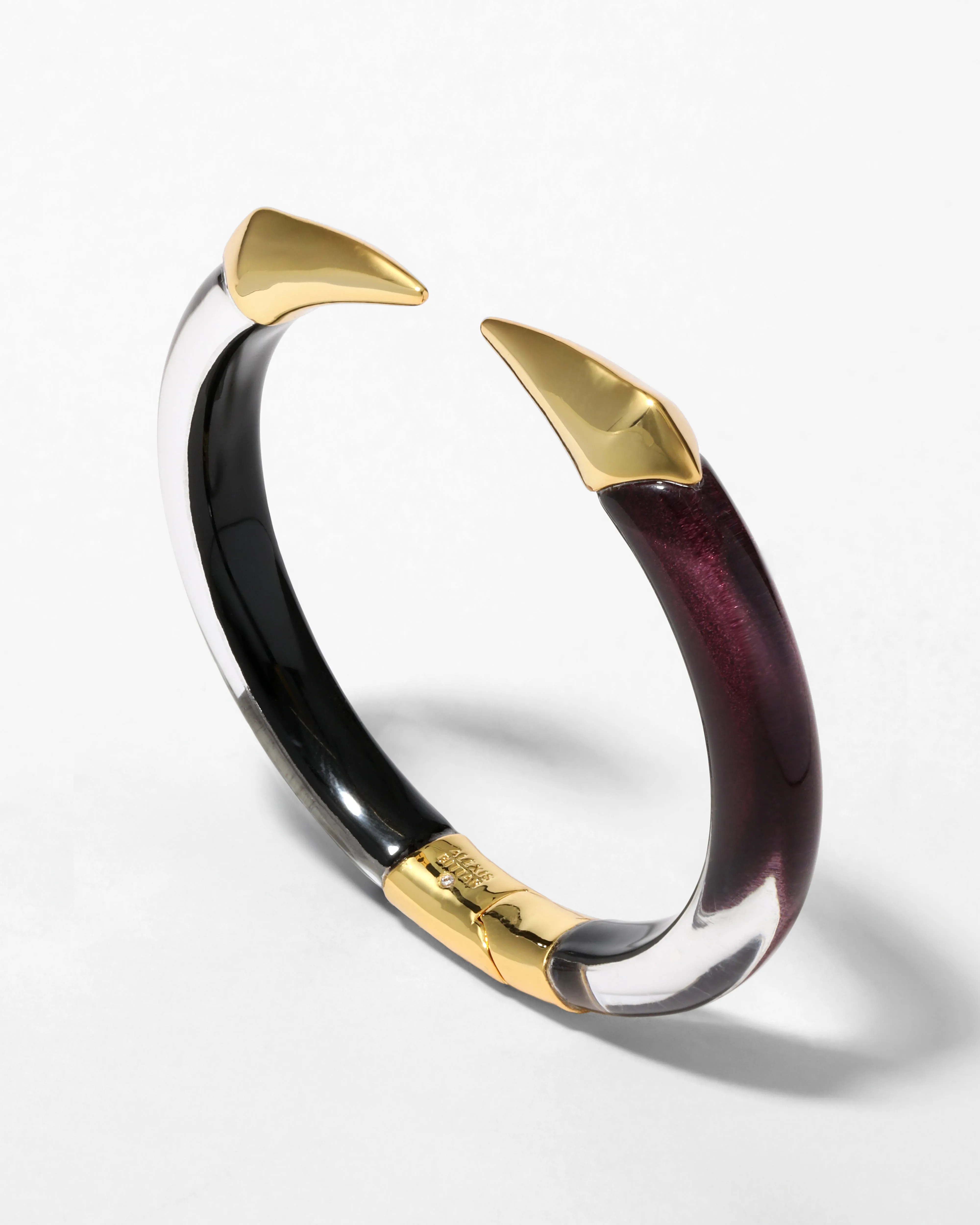 Mirrored Pyramid Brake Hinge Bracelet- Black Cherry sold by Alexis Bittar product image thumbnail 3