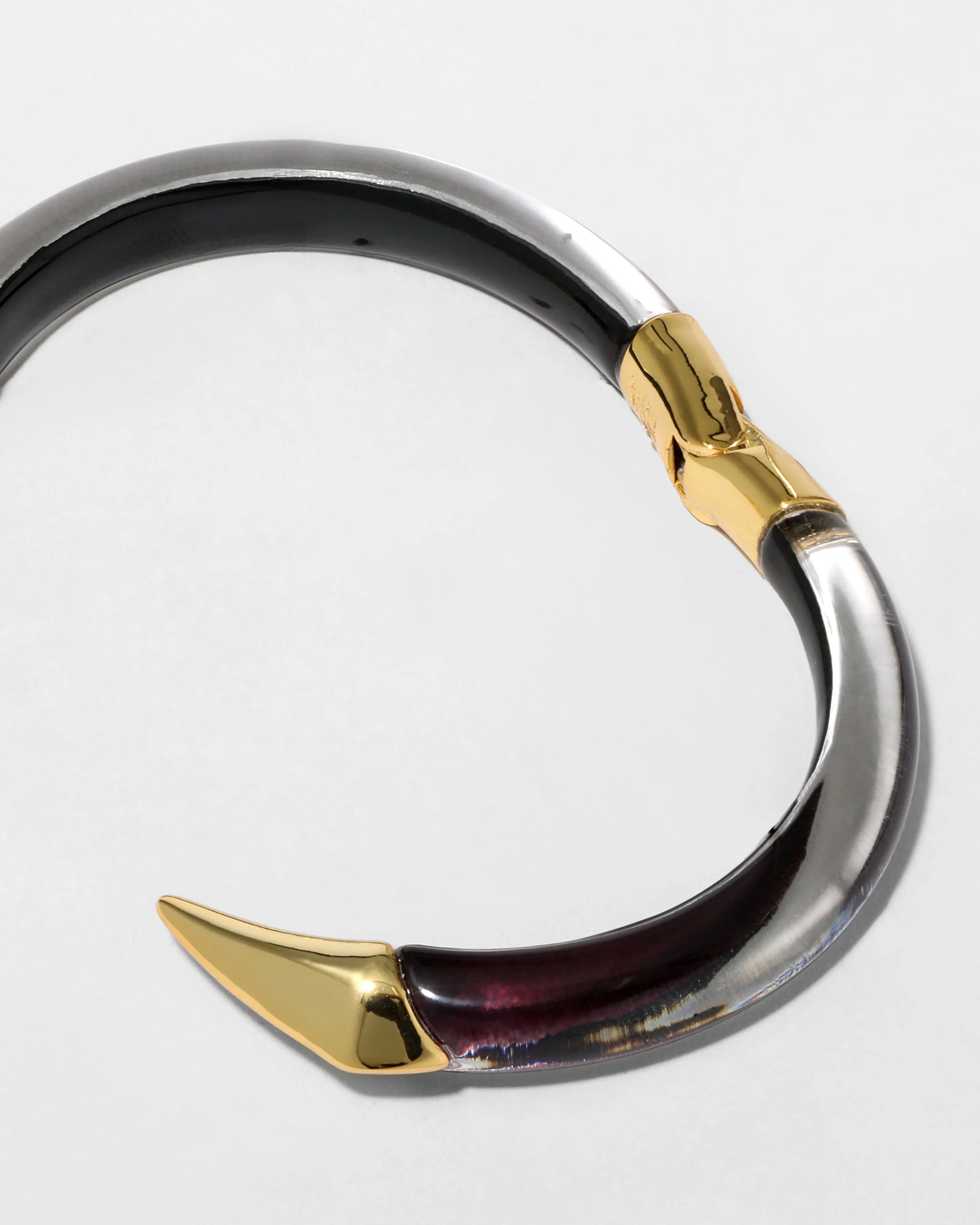 Mirrored Pyramid Brake Hinge Bracelet- Black Cherry sold by Alexis Bittar product image thumbnail 4