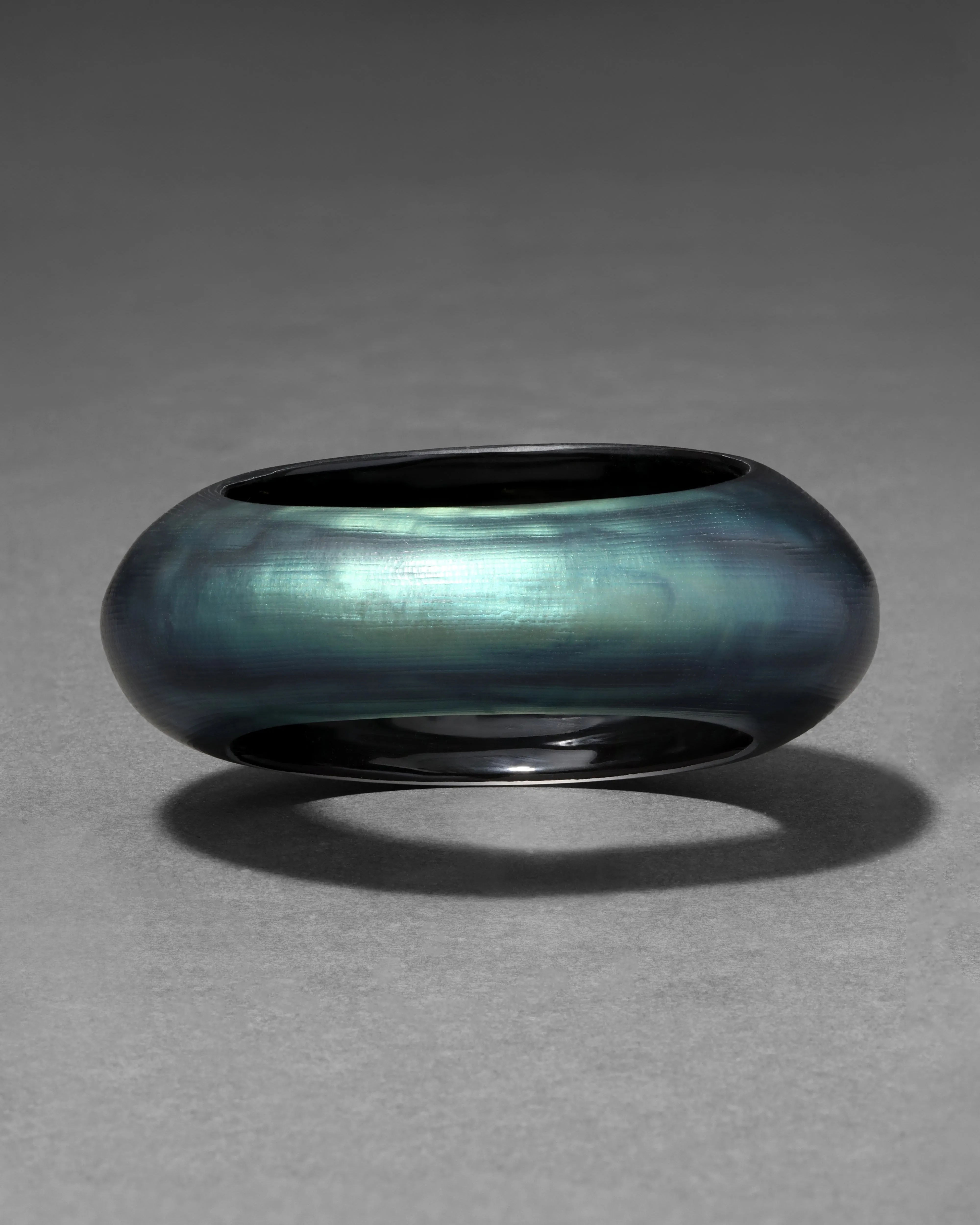 Puffy Lucite Tapered Bangle Bracelet- Black Beetle sold by Alexis Bittar product image thumbnail 3