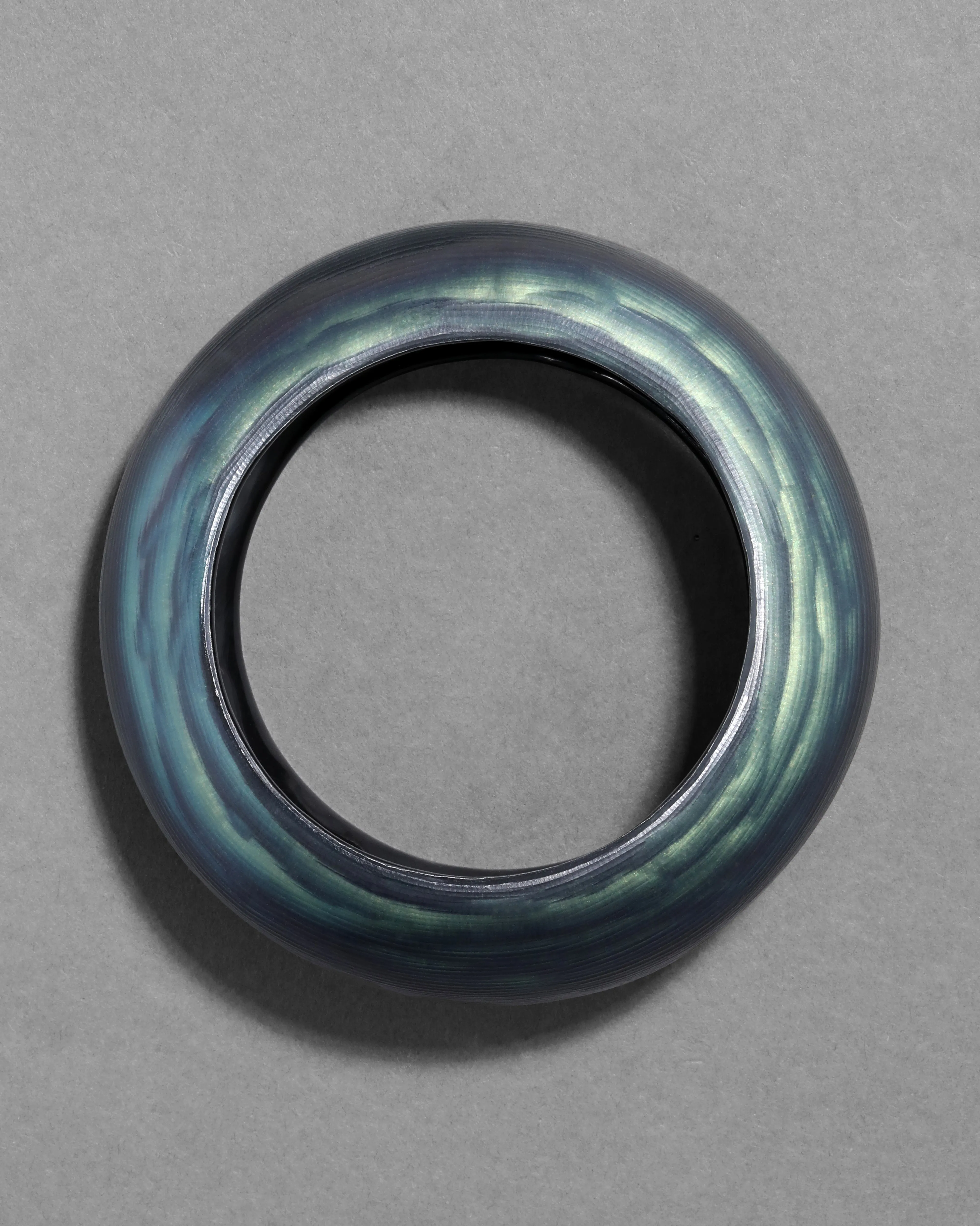 Puffy Lucite Tapered Bangle Bracelet- Black Beetle sold by Alexis Bittar product image thumbnail 4