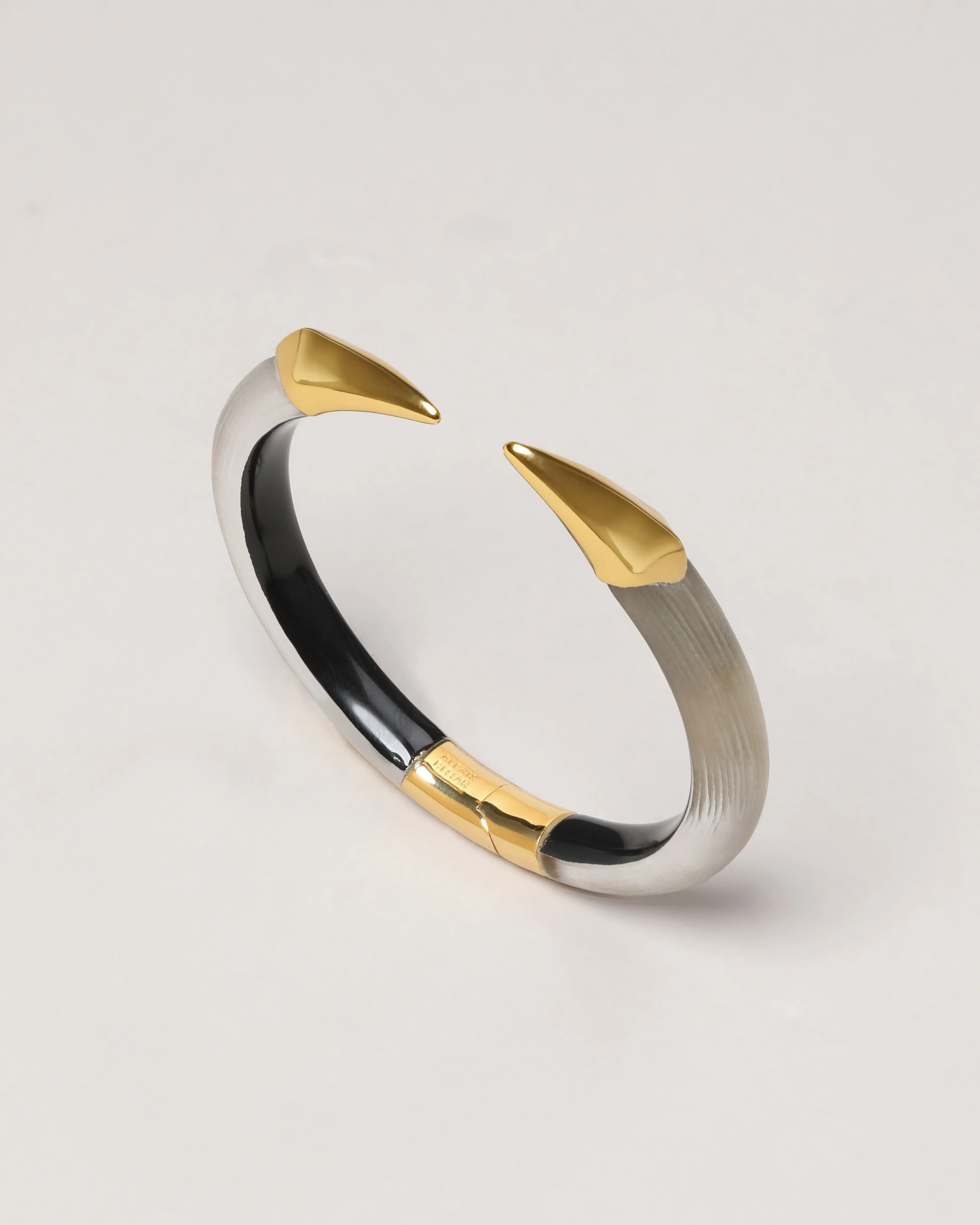 Mirrored Pyramid Lucite Brake Hinge Bracelet- Warm Grey sold by Alexis Bittar product image thumbnail 4