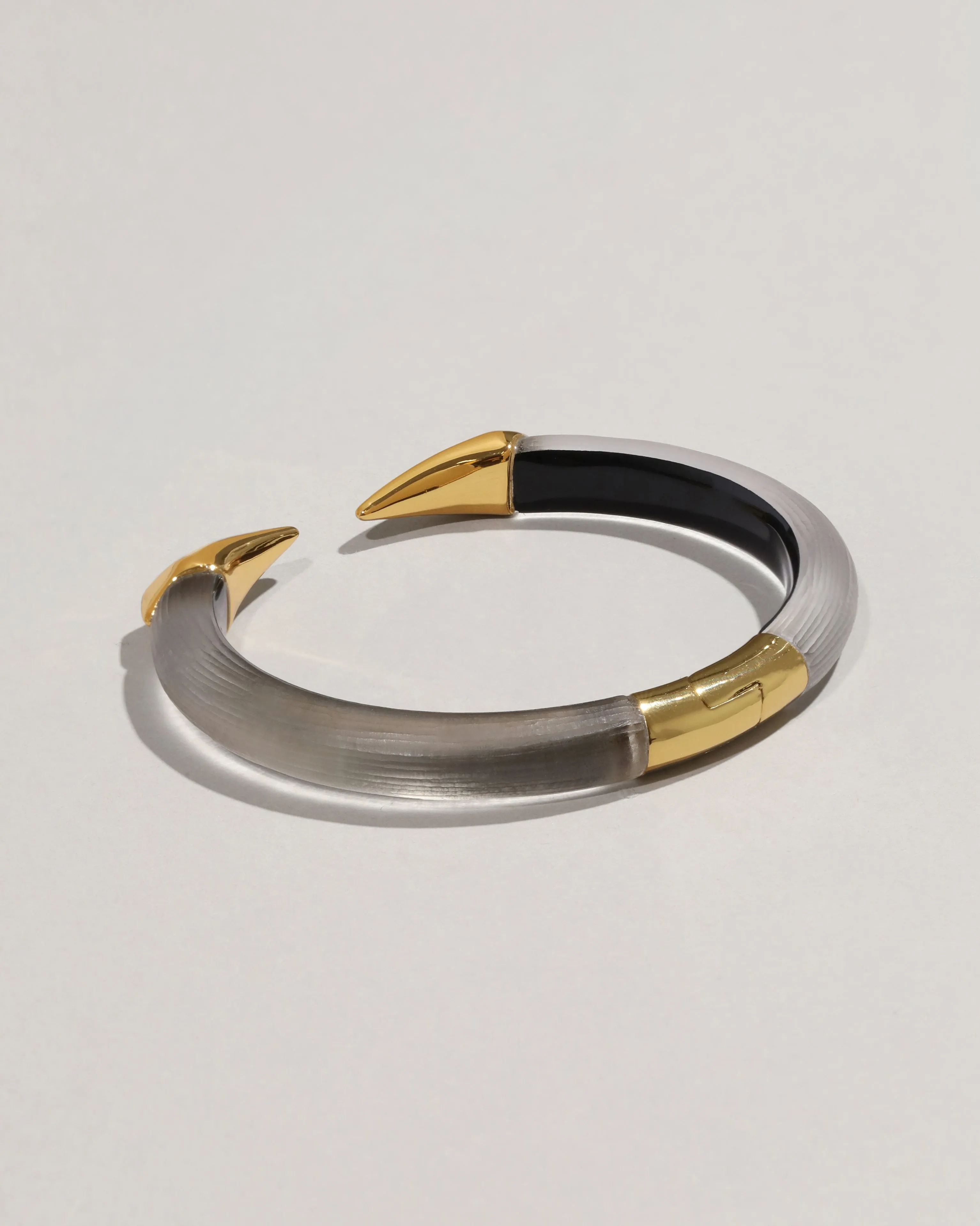 Mirrored Pyramid Lucite Brake Hinge Bracelet- Warm Grey sold by Alexis Bittar product image thumbnail 3