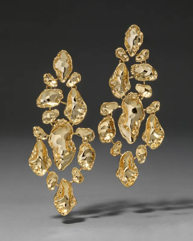 Brut Gold Large Mosaic Earring sold by Alexis Bittar