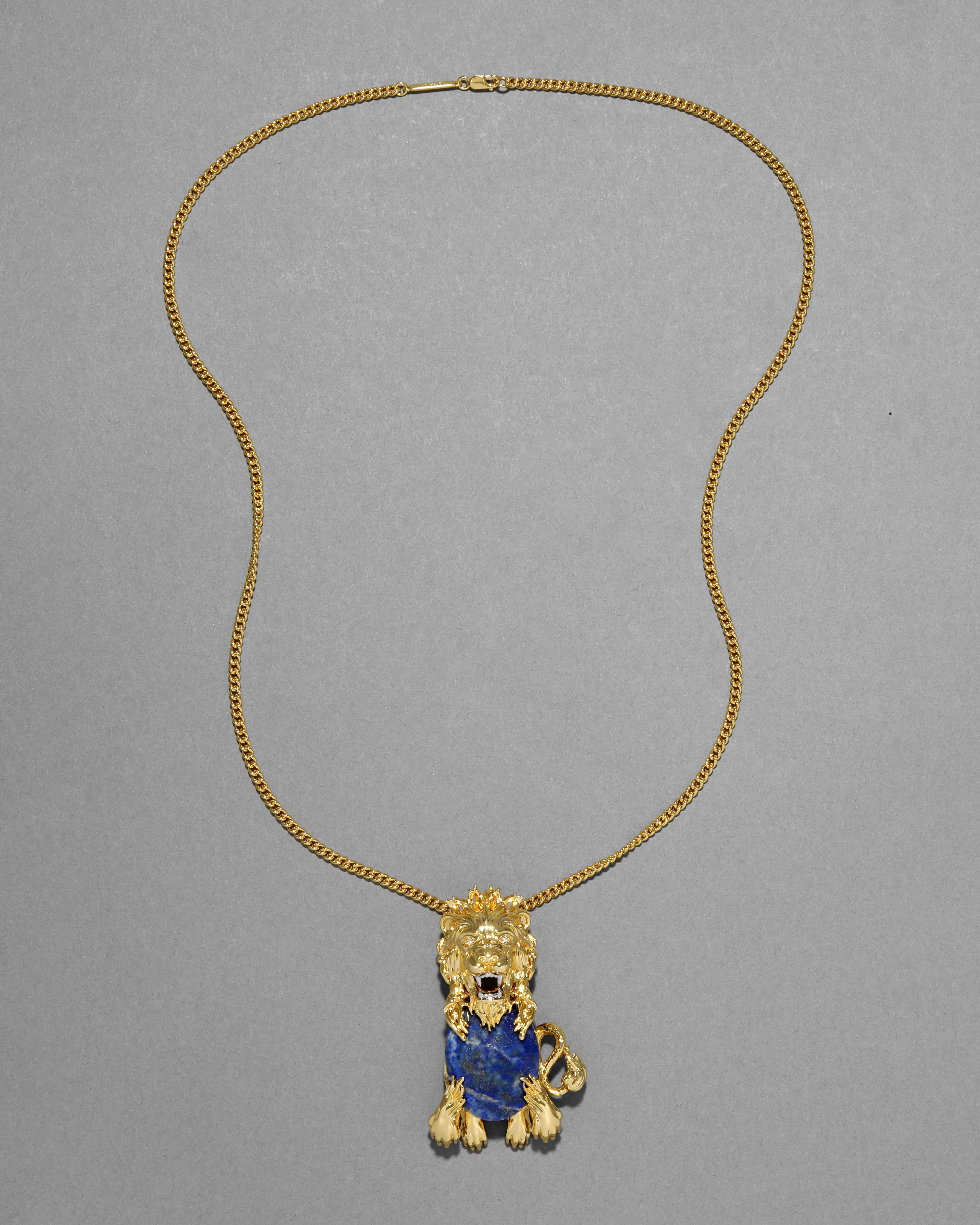 Brut Lion Lapis Necklace sold by Alexis Bittar product image thumbnail 4