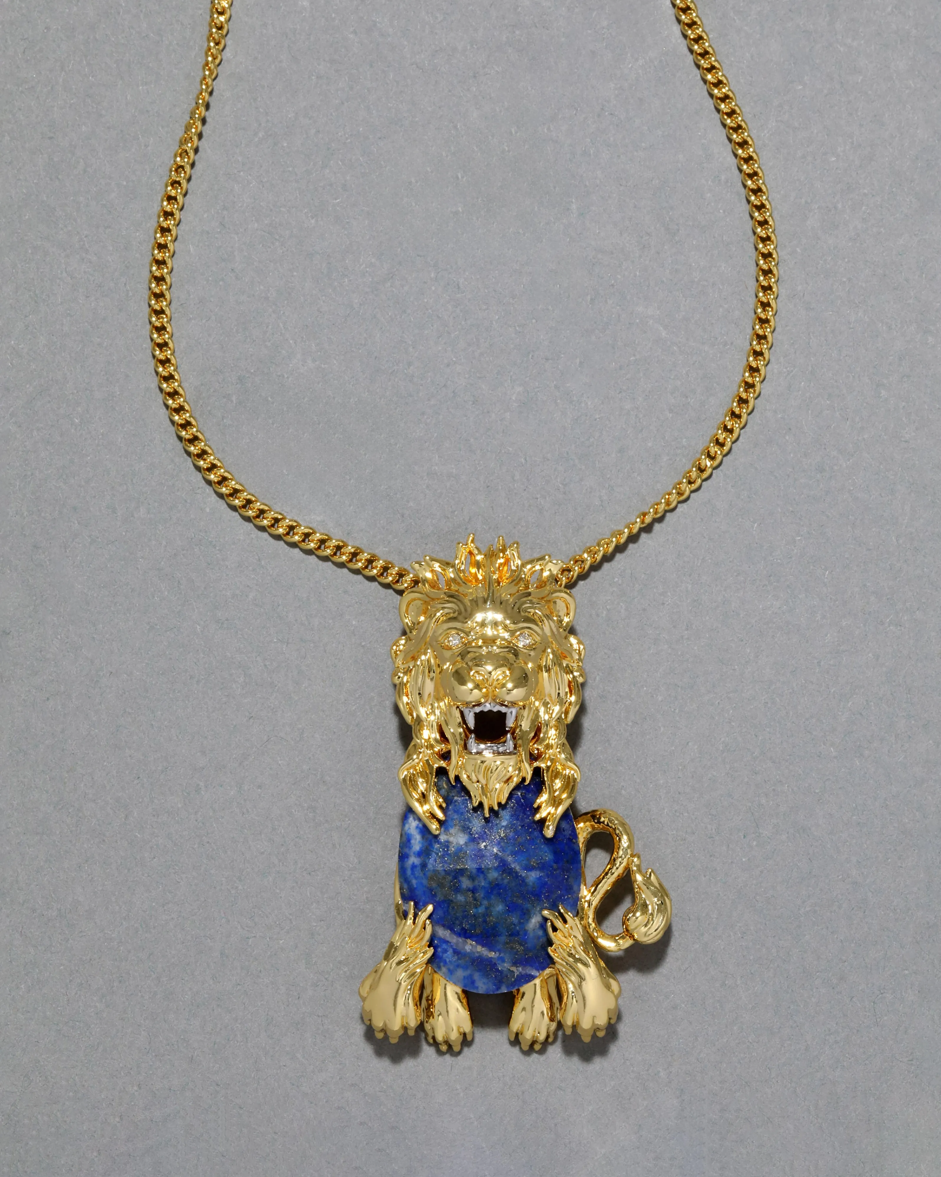 Brut Lion Lapis Necklace sold by Alexis Bittar