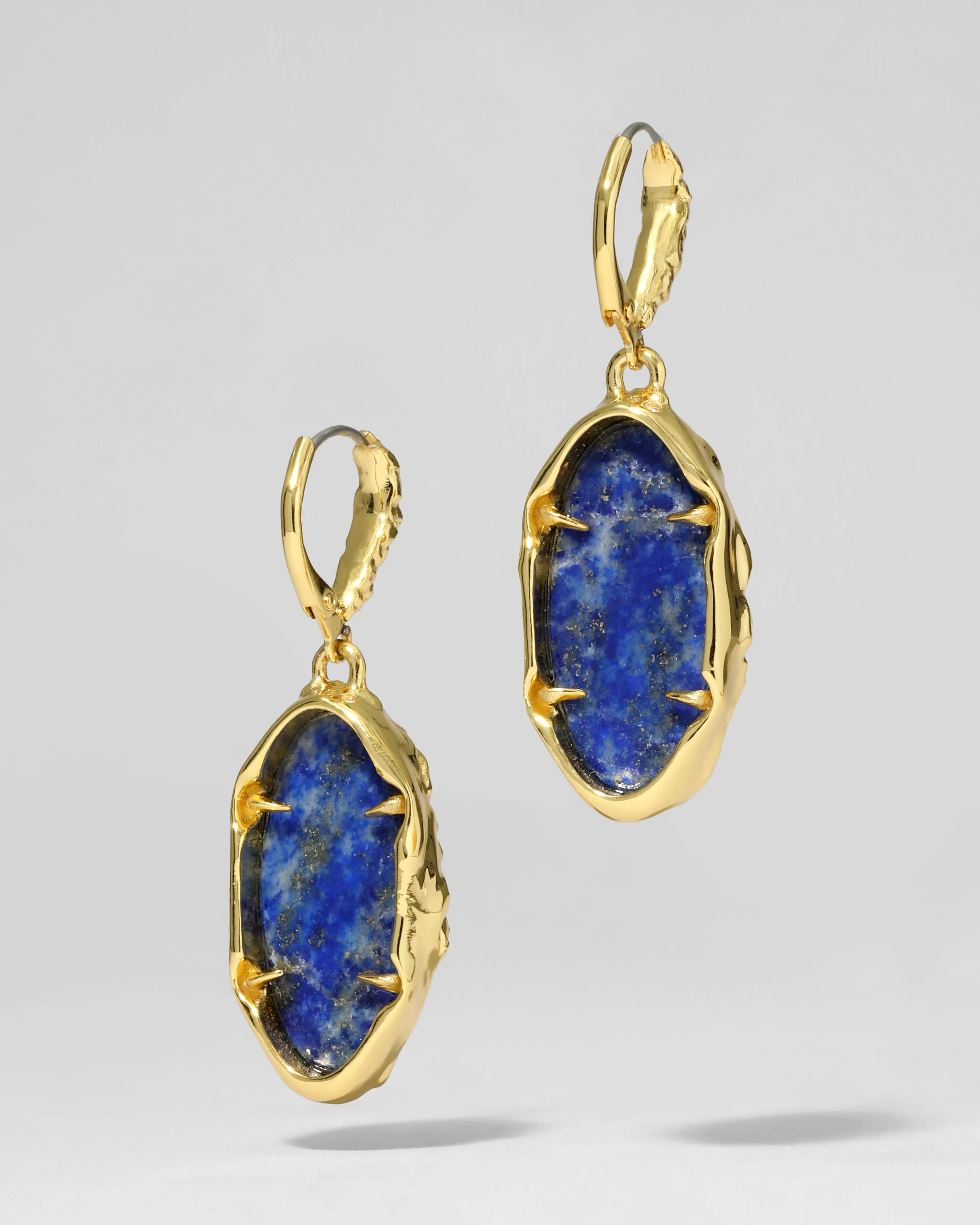 Brut Gold Lapis Leverback Earring sold by Alexis Bittar product image thumbnail 2