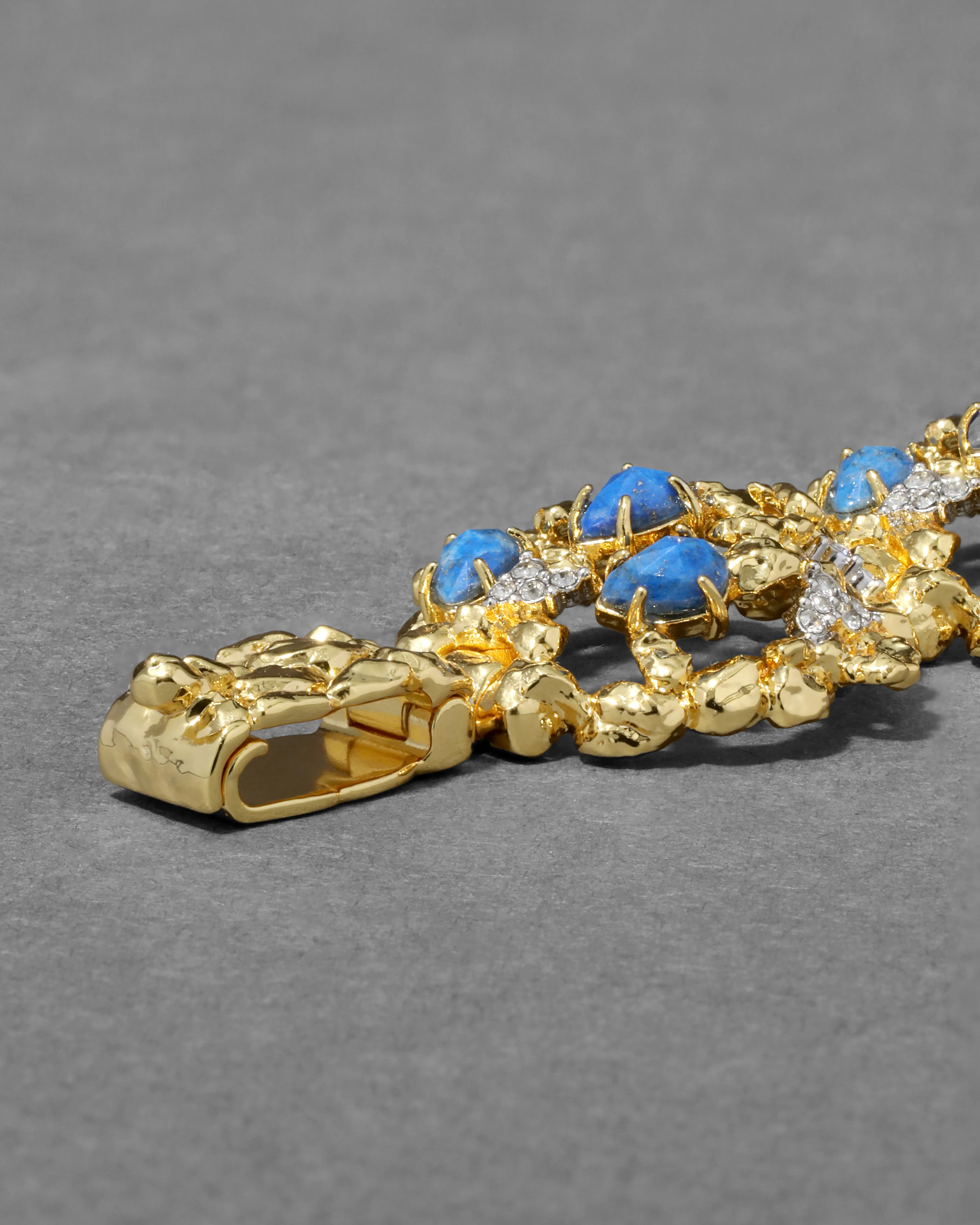 Brut Gold Lapis Line Bracelet sold by Alexis Bittar product image thumbnail 4