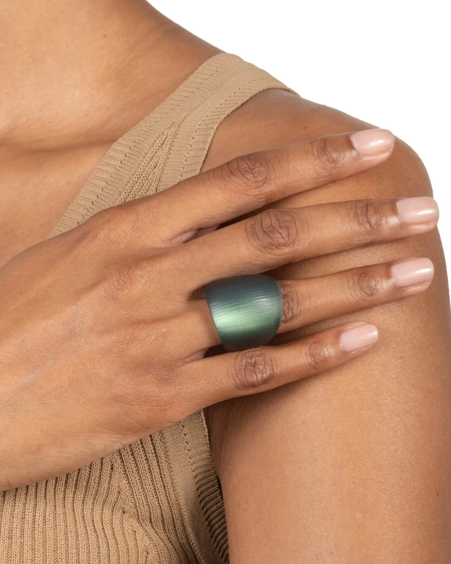 Lucite Block Ring- Black Beetle sold by Alexis Bittar product image thumbnail 2