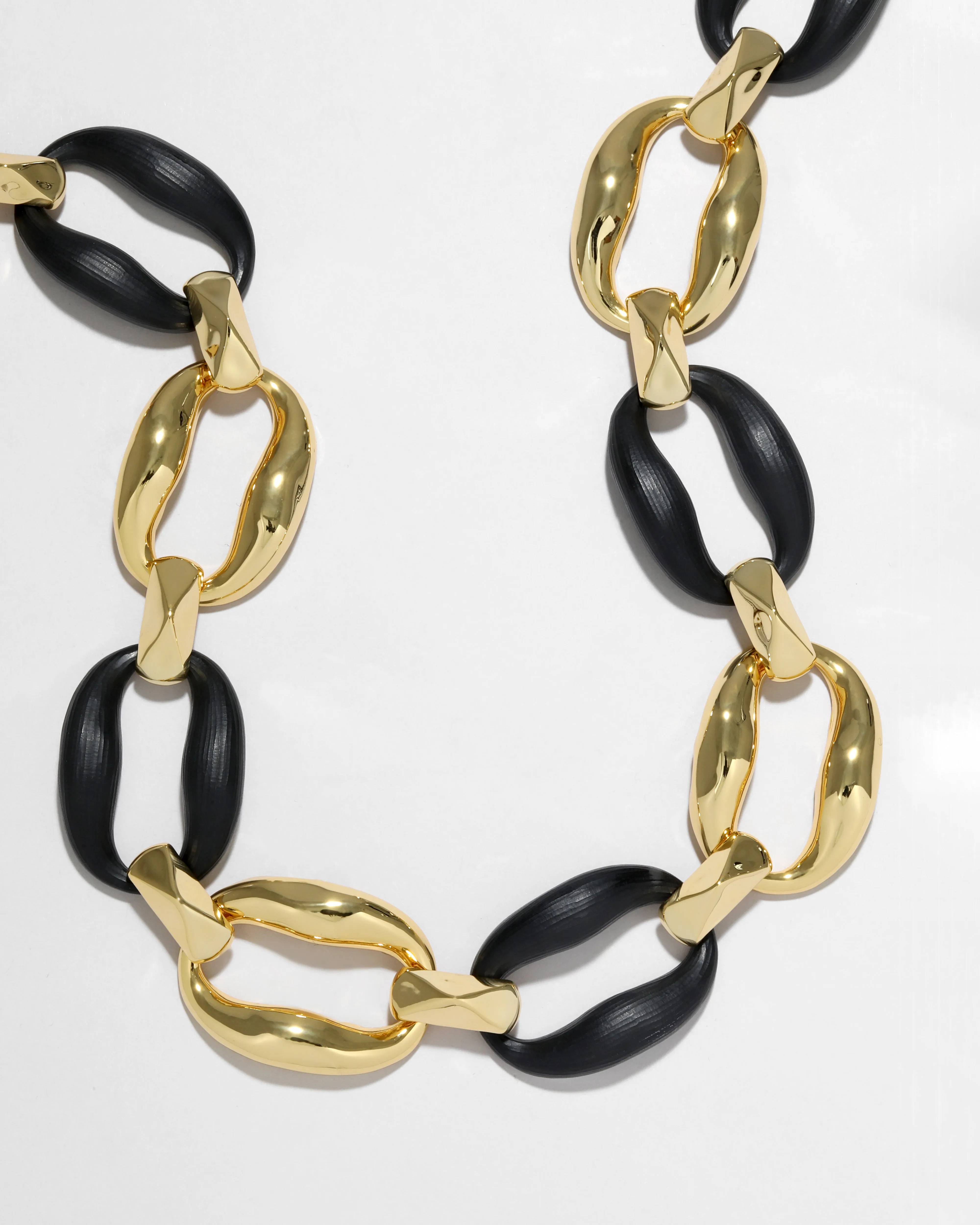 Lucite Gold Link Necklace- Black sold by Alexis Bittar product image thumbnail 3