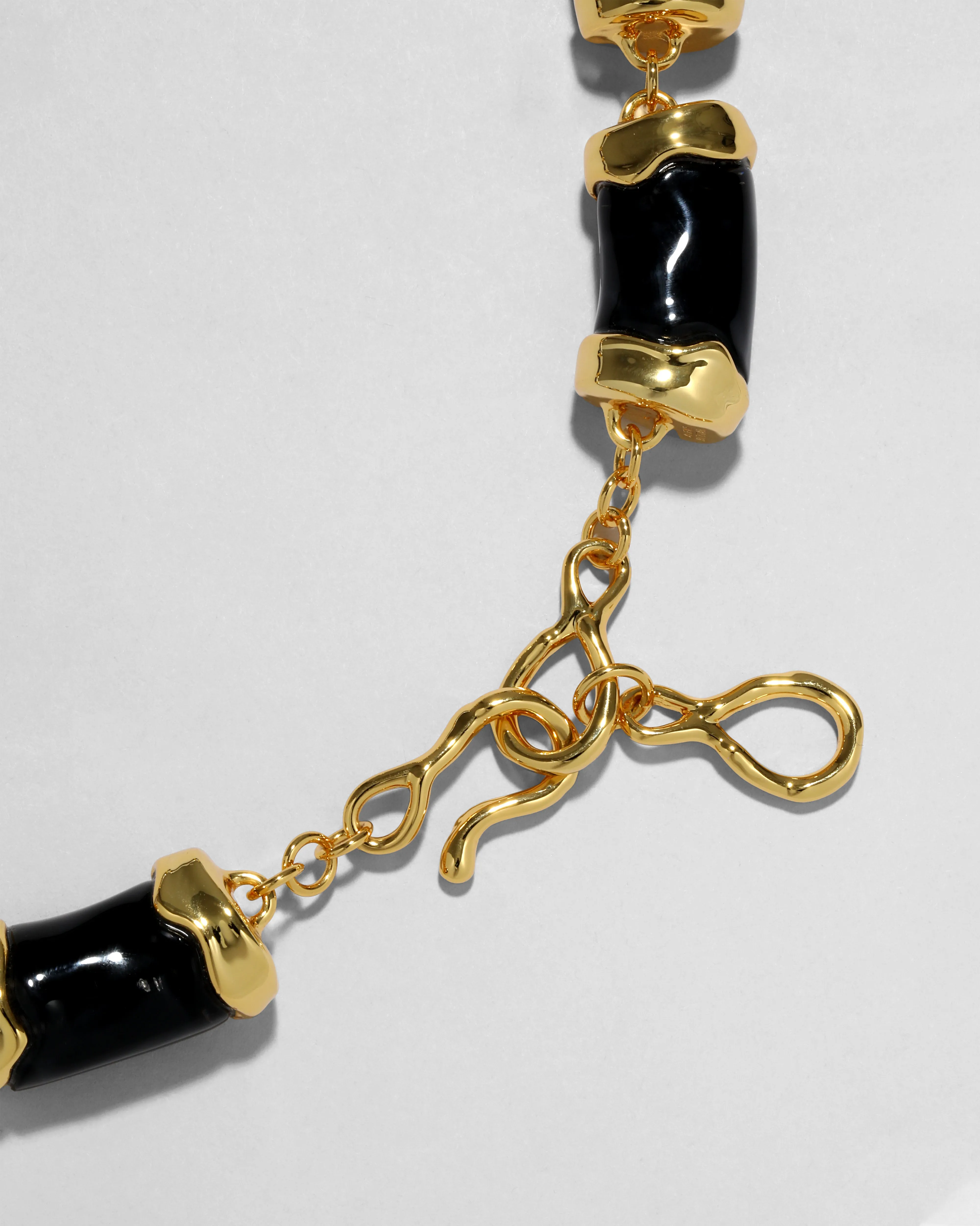 Lucite Pillow Link Necklace- Onyx sold by Alexis Bittar product image thumbnail 5