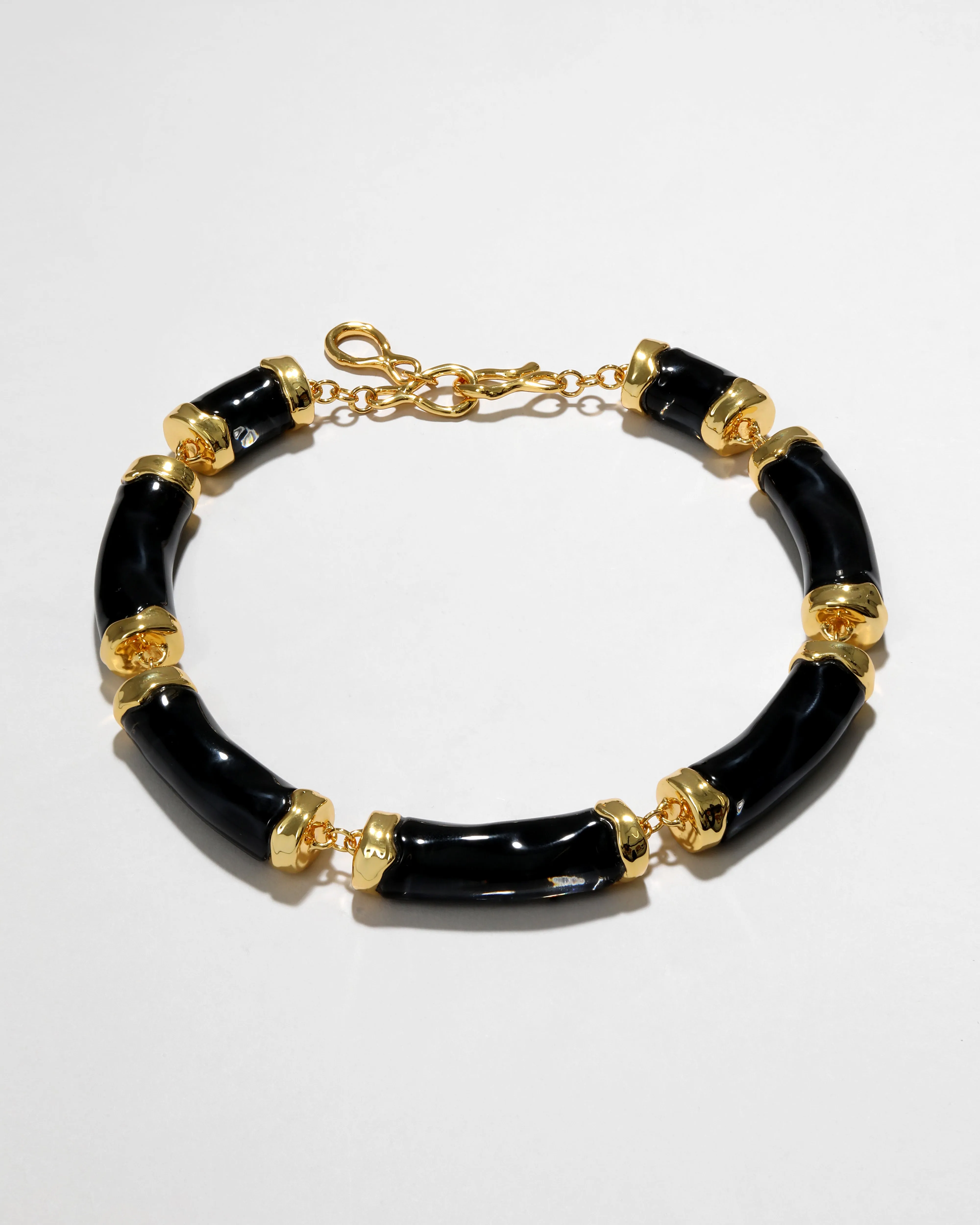 Lucite Pillow Link Necklace- Onyx sold by Alexis Bittar product image thumbnail 4