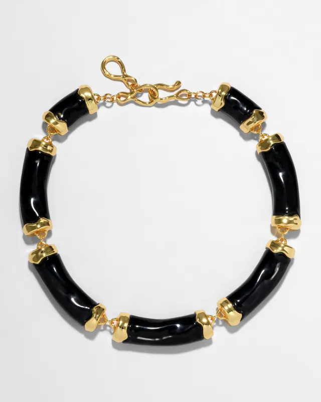 Lucite Pillow Link Necklace- Onyx sold by Alexis Bittar