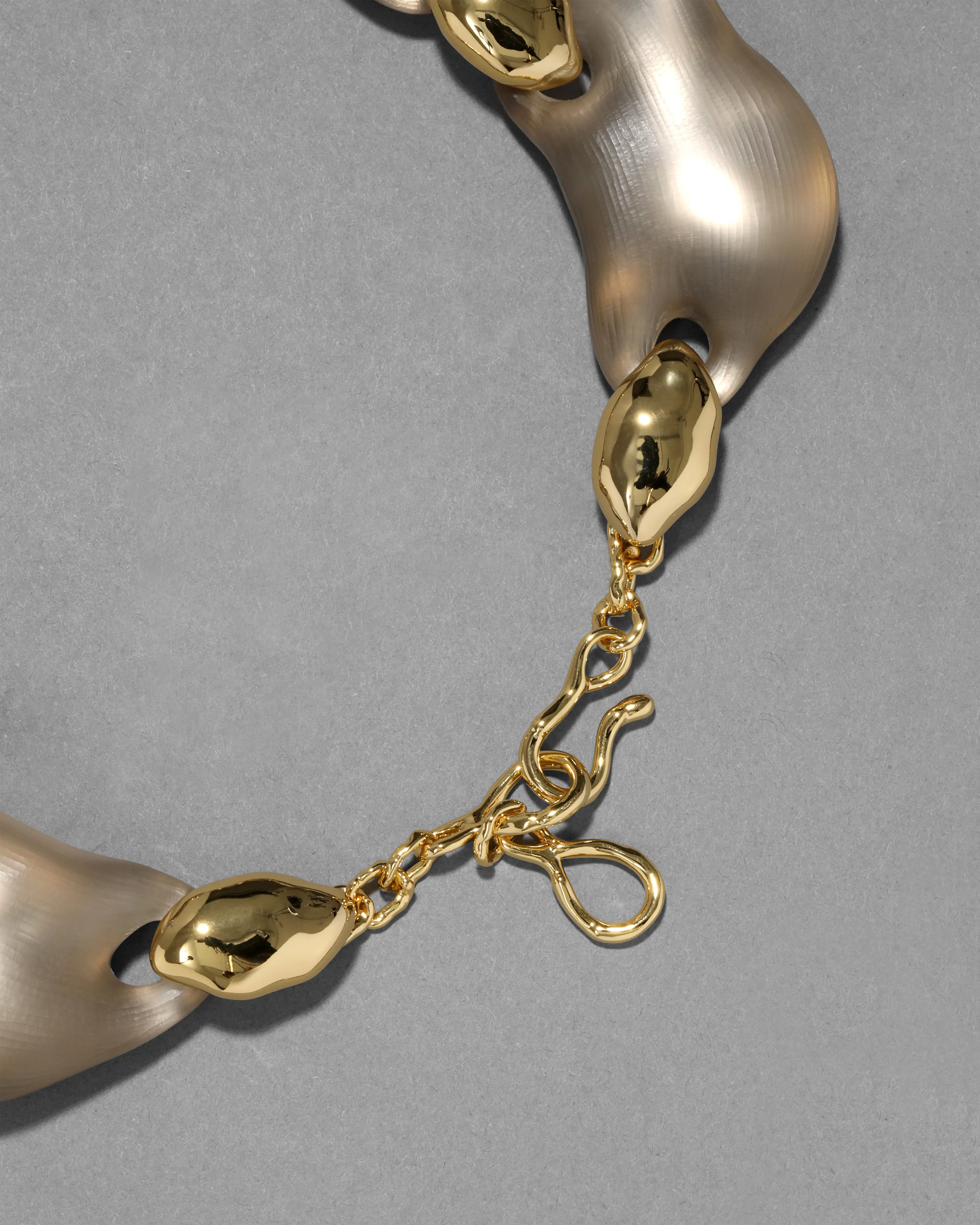 Lucite Jeweled Pebble Necklace- Warm Grey sold by Alexis Bittar product image thumbnail 4