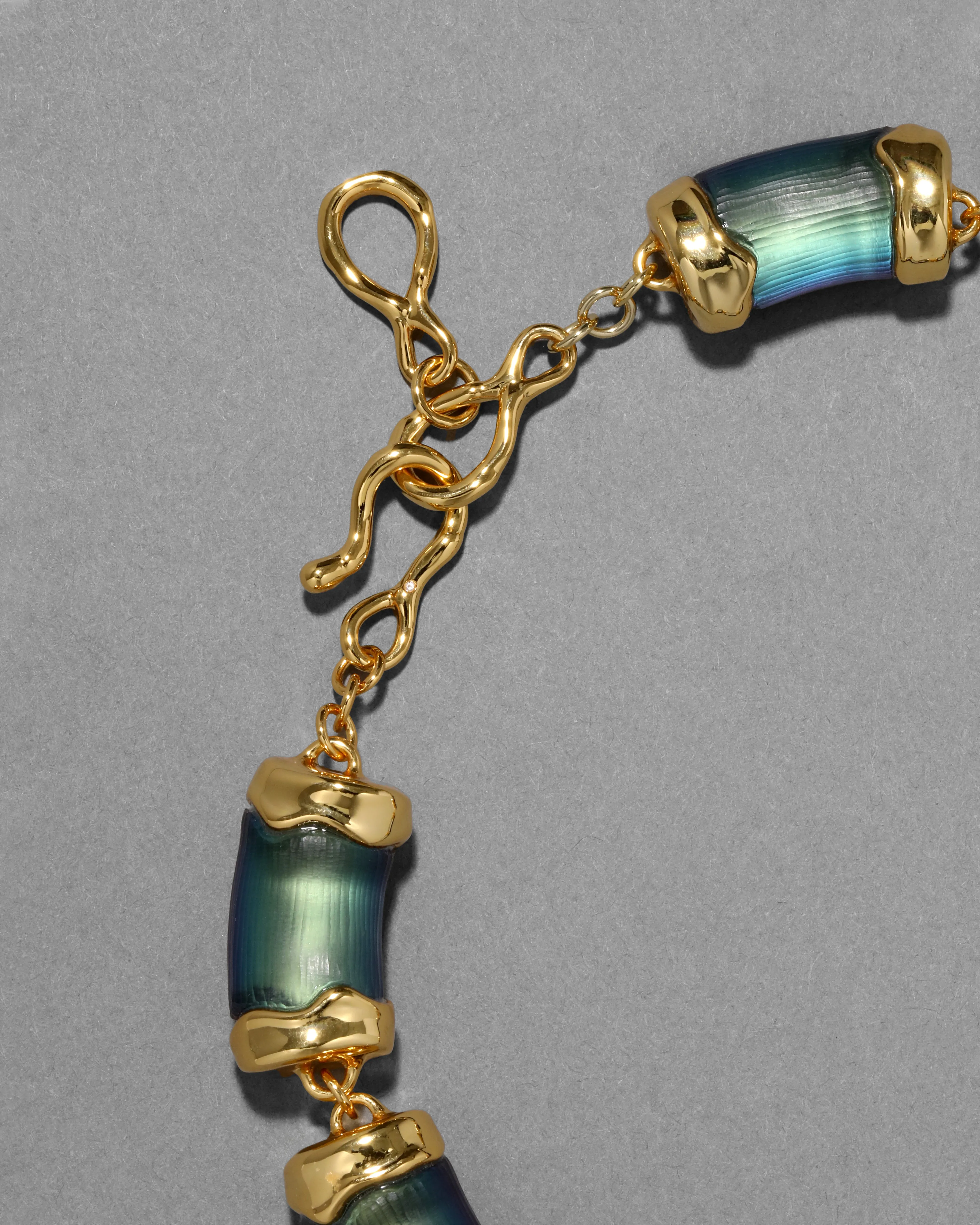 Lucite Pillow Link Necklace- Black Beetle sold by Alexis Bittar product image thumbnail 5