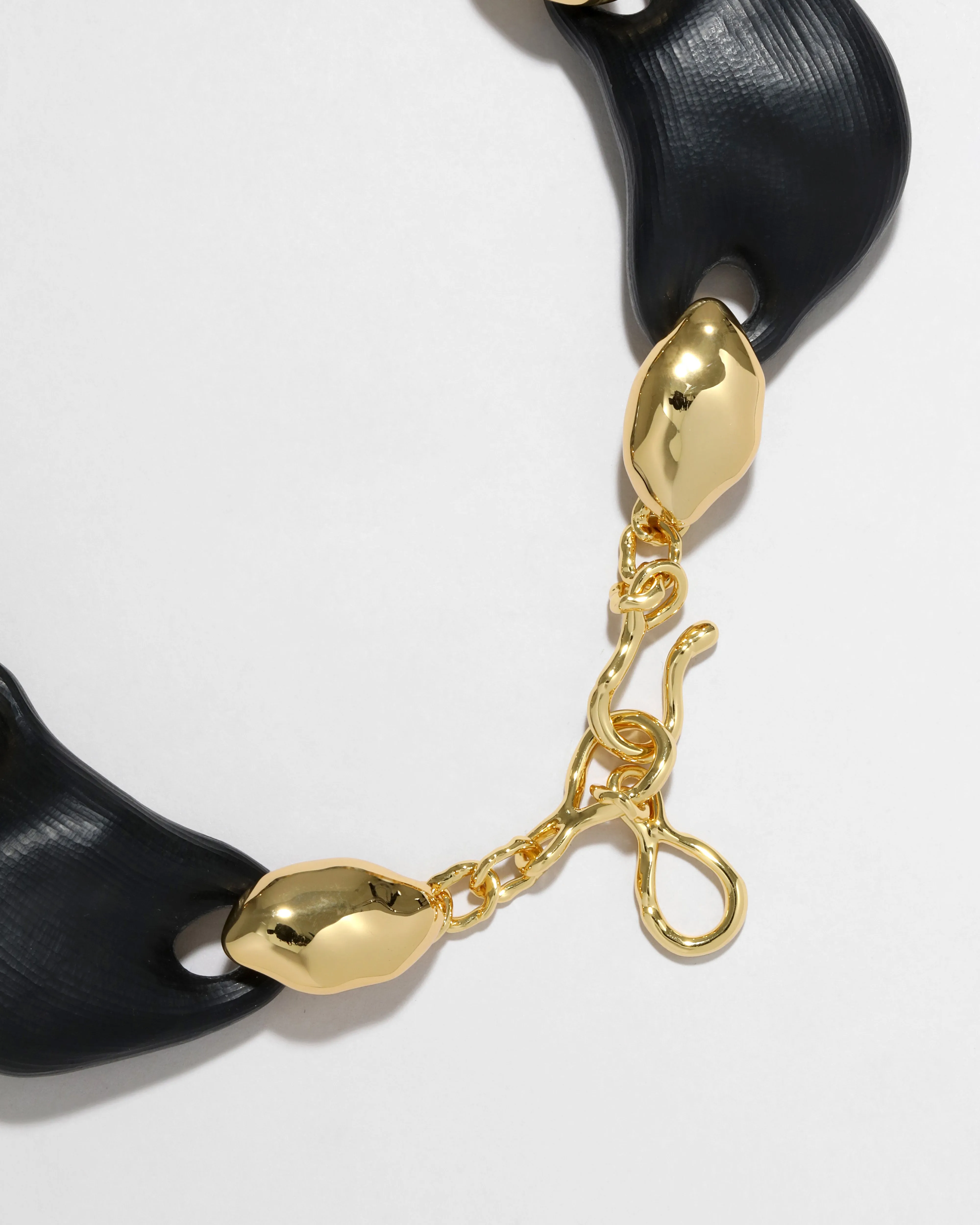 Lucite Jeweled Pebble Necklace- Black sold by Alexis Bittar product image thumbnail 5