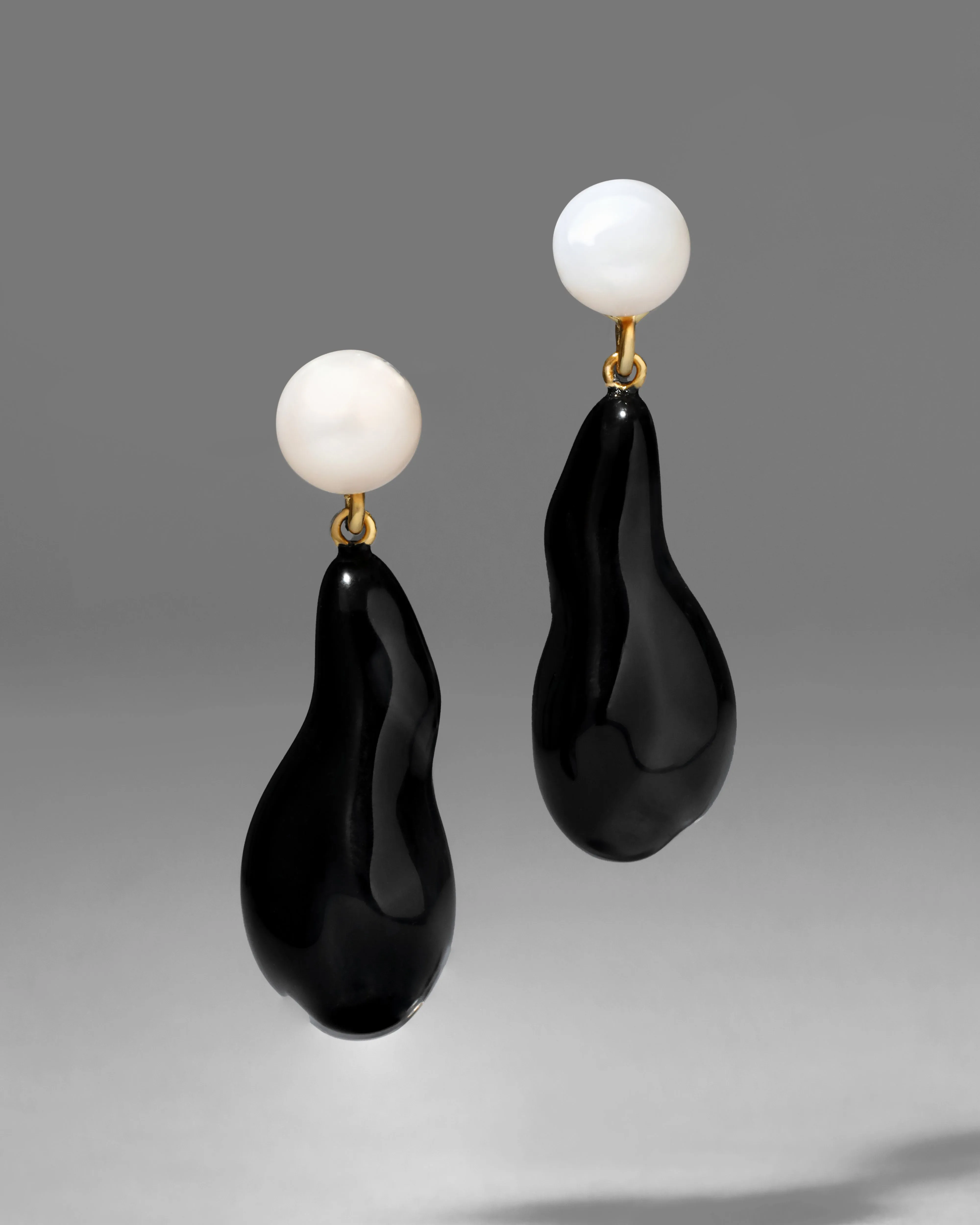 Lucite Freshwater Pearl Drop Earring- Onyx sold by Alexis Bittar