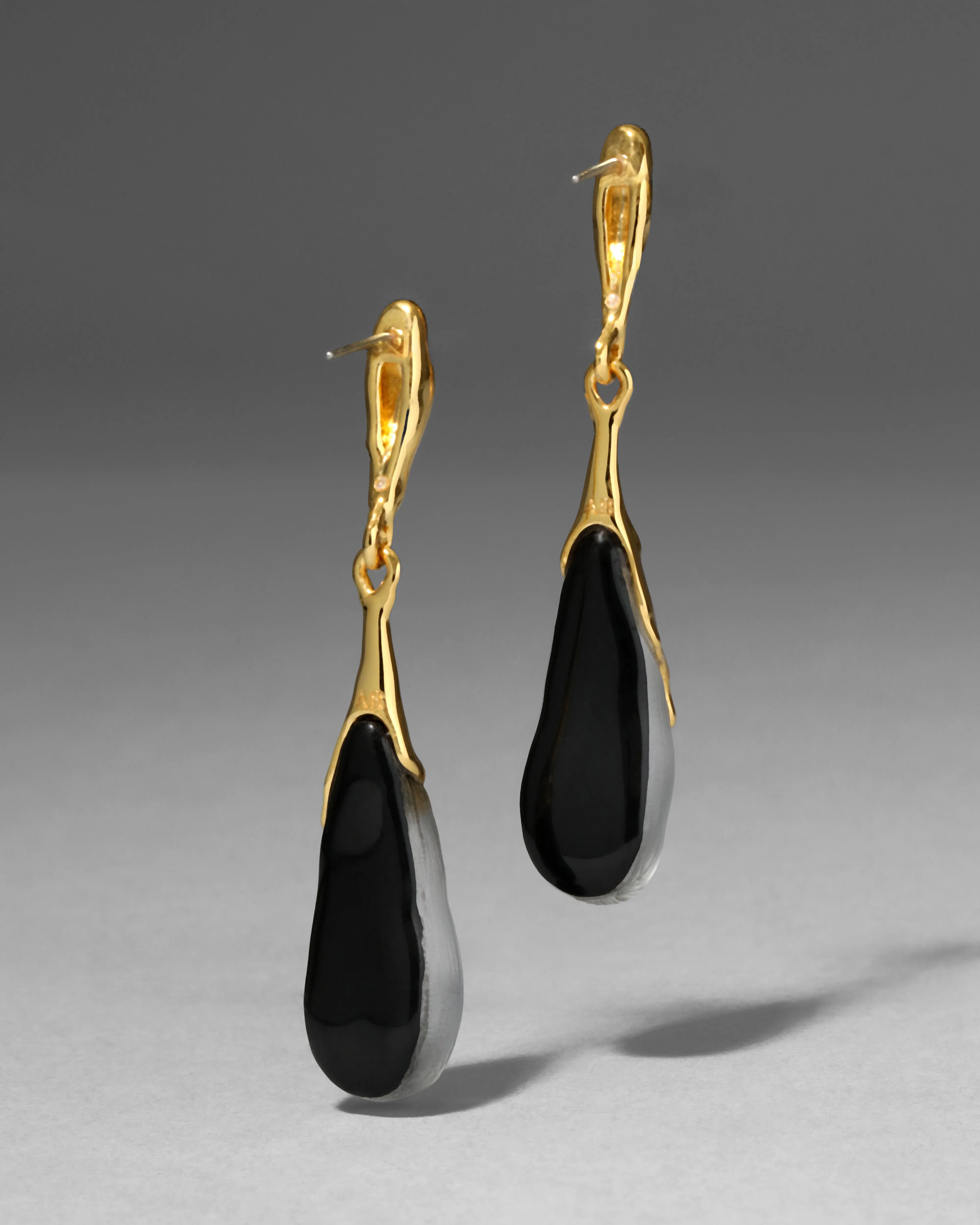 Lucite Teardrop Post Earring- Black sold by Alexis Bittar product image thumbnail 3