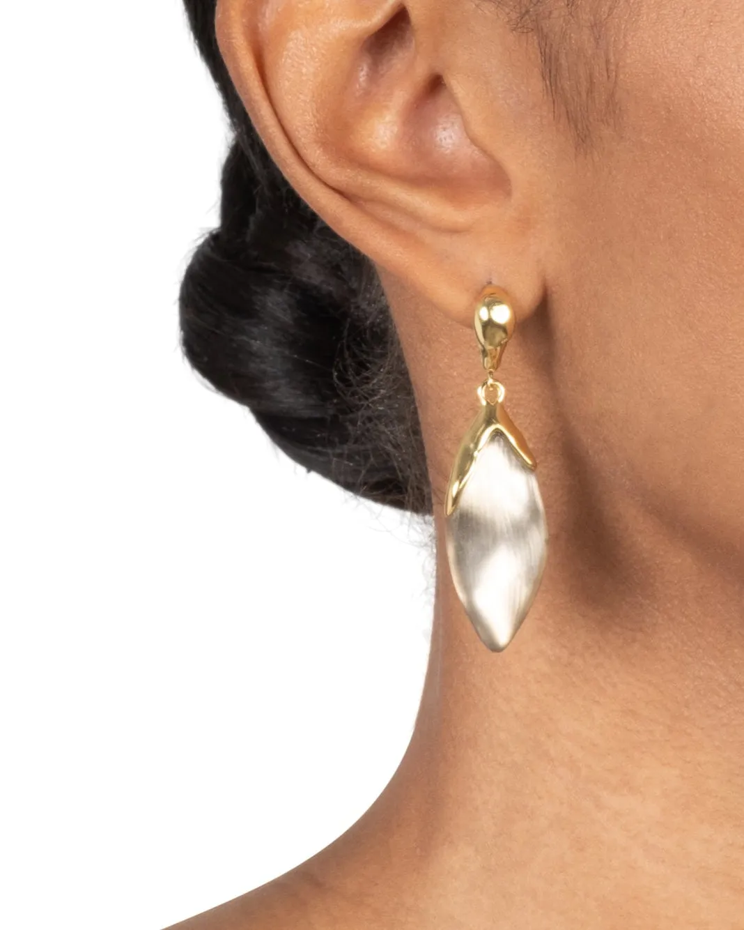 Lucite Petal Leverback Earring- Warm Grey sold by Alexis Bittar product image thumbnail 2