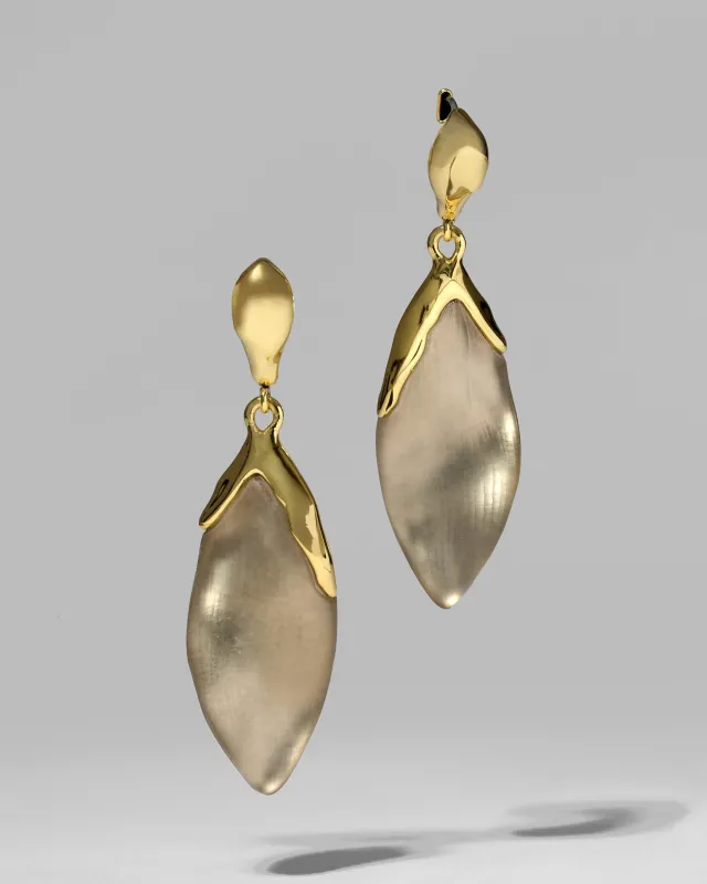 Lucite Petal Leverback Earring- Warm Grey sold by Alexis Bittar