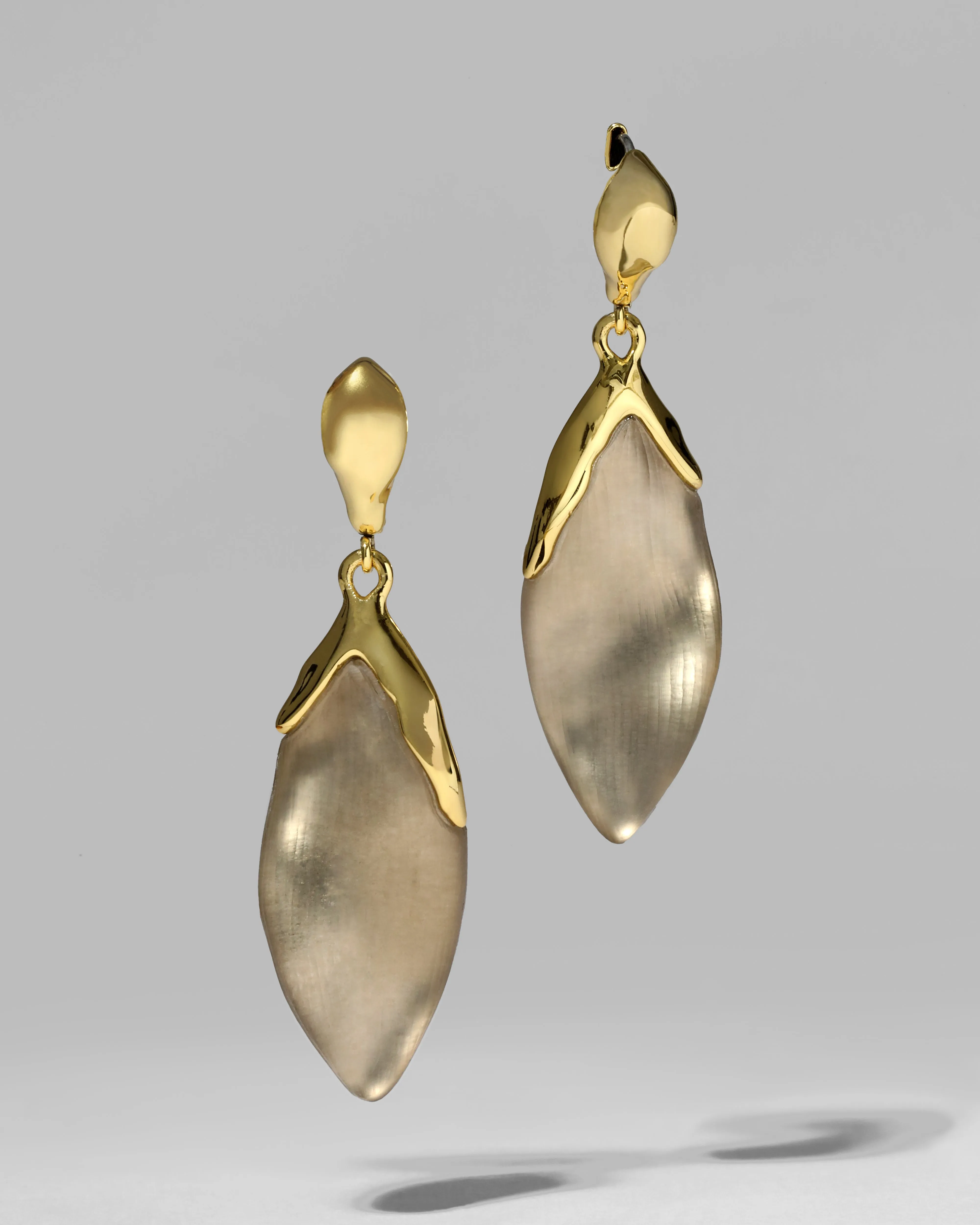 Lucite Petal Leverback Earring- Warm Grey sold by Alexis Bittar