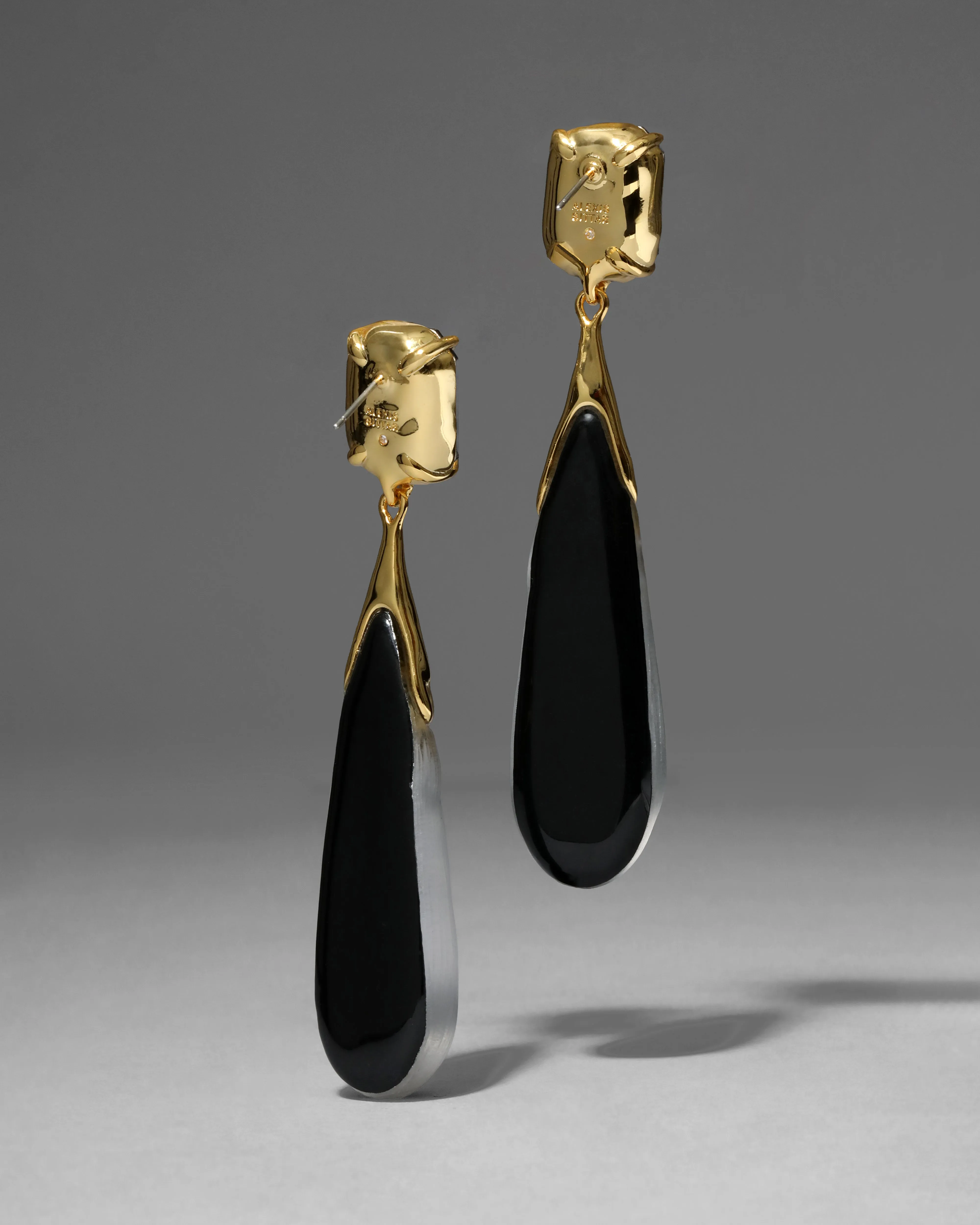 Bonbon Crystal Large Teardrop Earring- Black Beetle sold by Alexis Bittar product image thumbnail 3