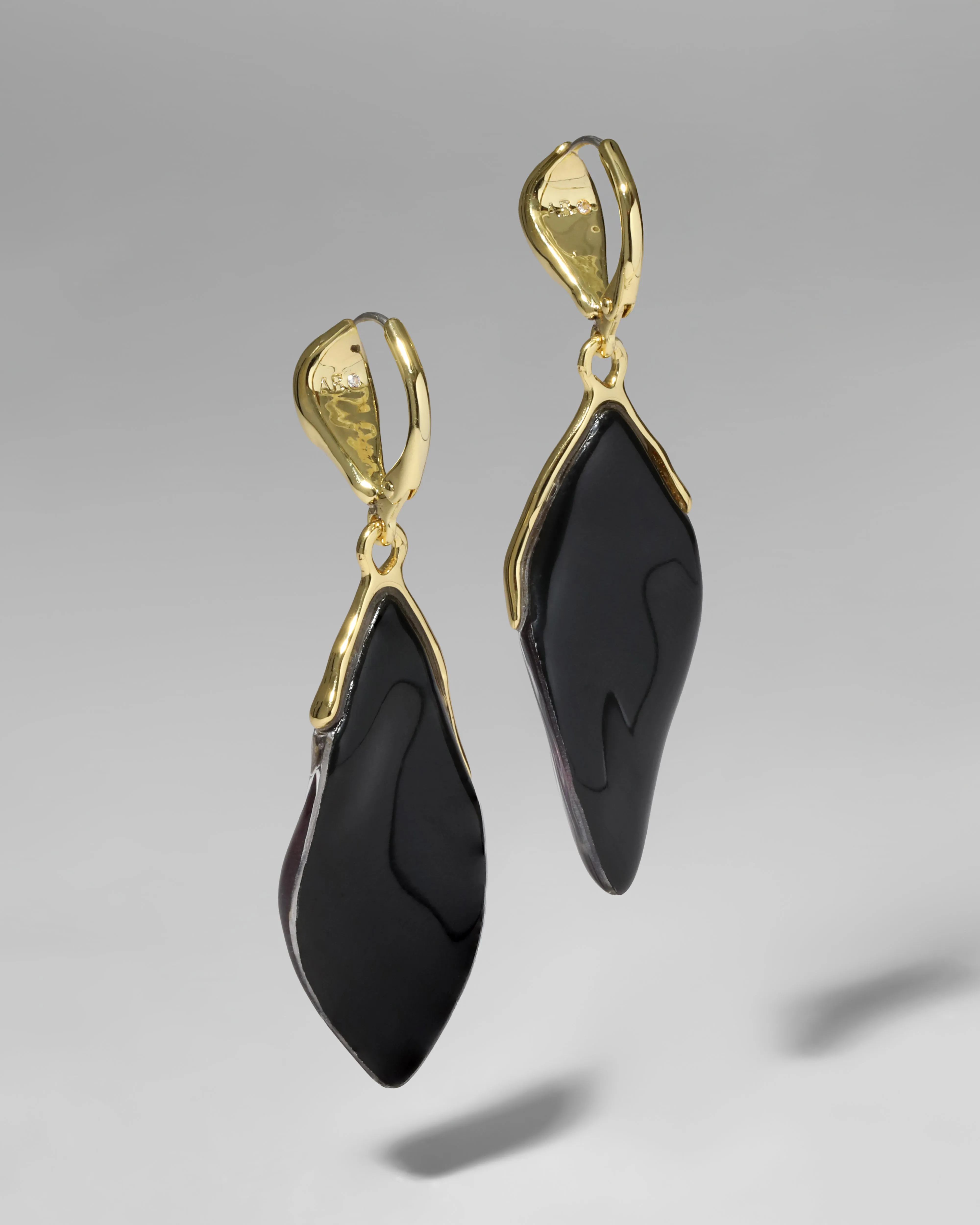 Lucite Petal Leverback Earring- Black Cherry sold by Alexis Bittar product image thumbnail 3