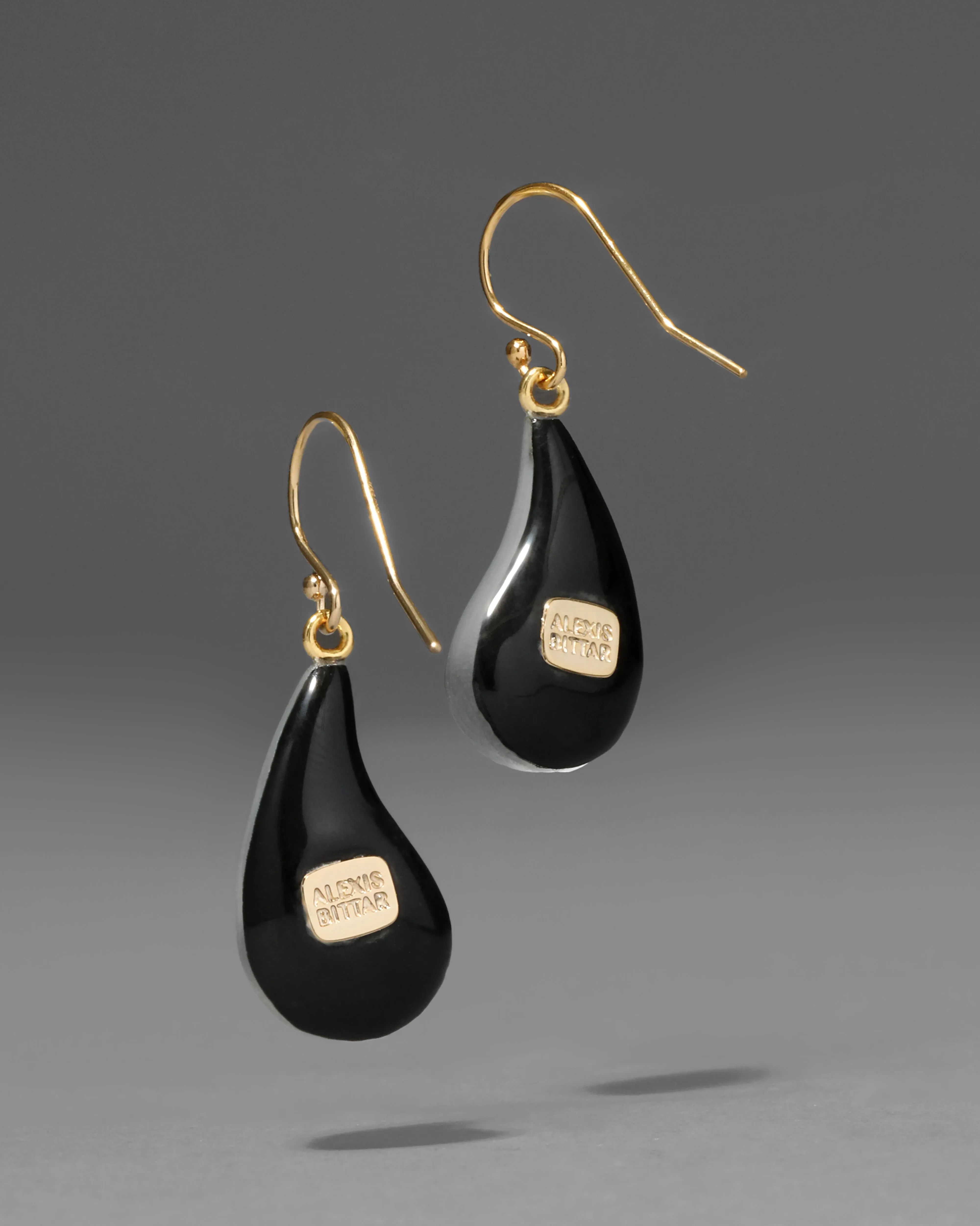 Lucite Dewdrop Earring- Black Beetle sold by Alexis Bittar product image thumbnail 3