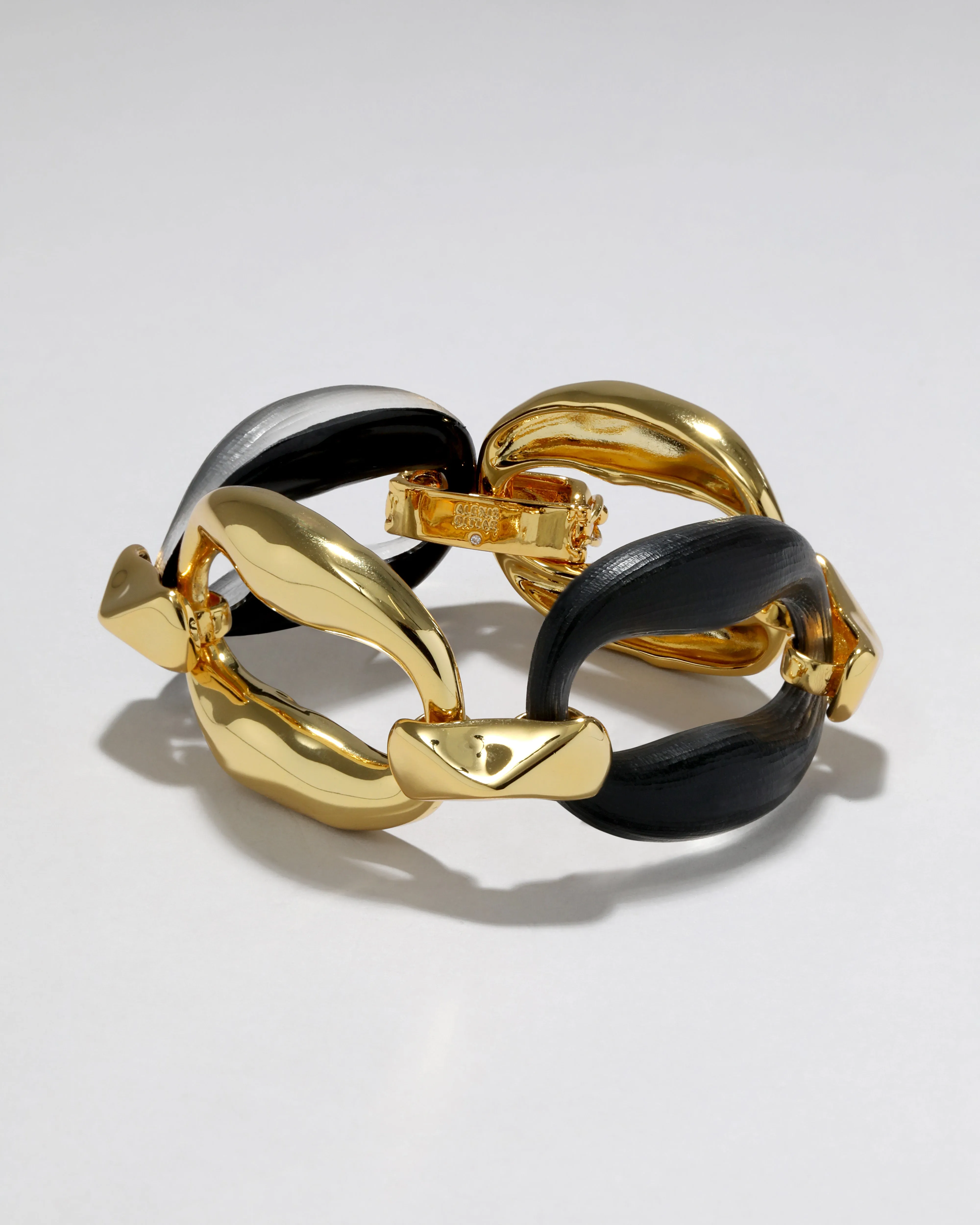 Lucite Gold Link Bracelet- Black sold by Alexis Bittar product image thumbnail 4