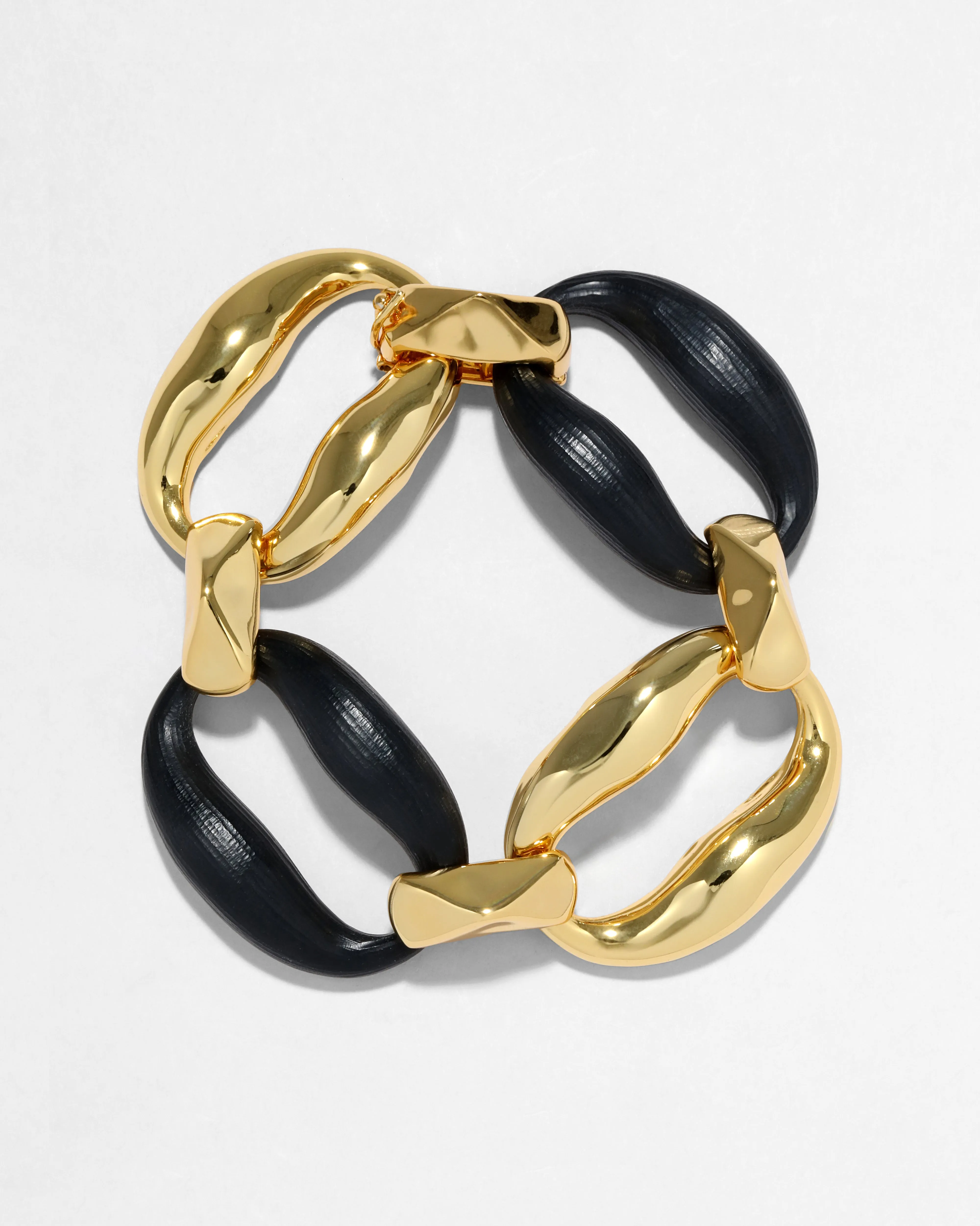 Lucite Gold Link Bracelet- Black sold by Alexis Bittar product image thumbnail 3