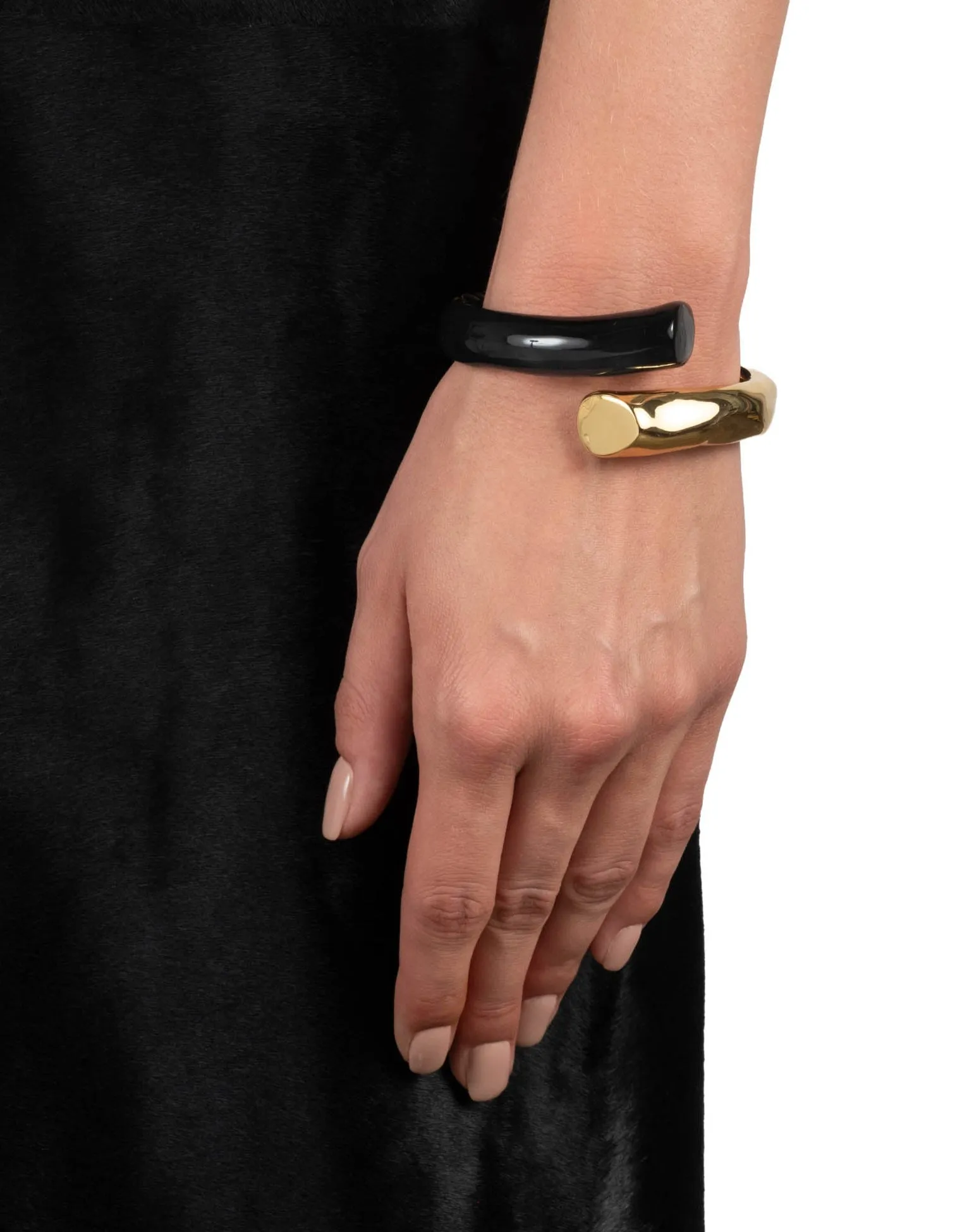 Lucite Bypass Hinge Bracelet- Onyx sold by Alexis Bittar product image thumbnail 2