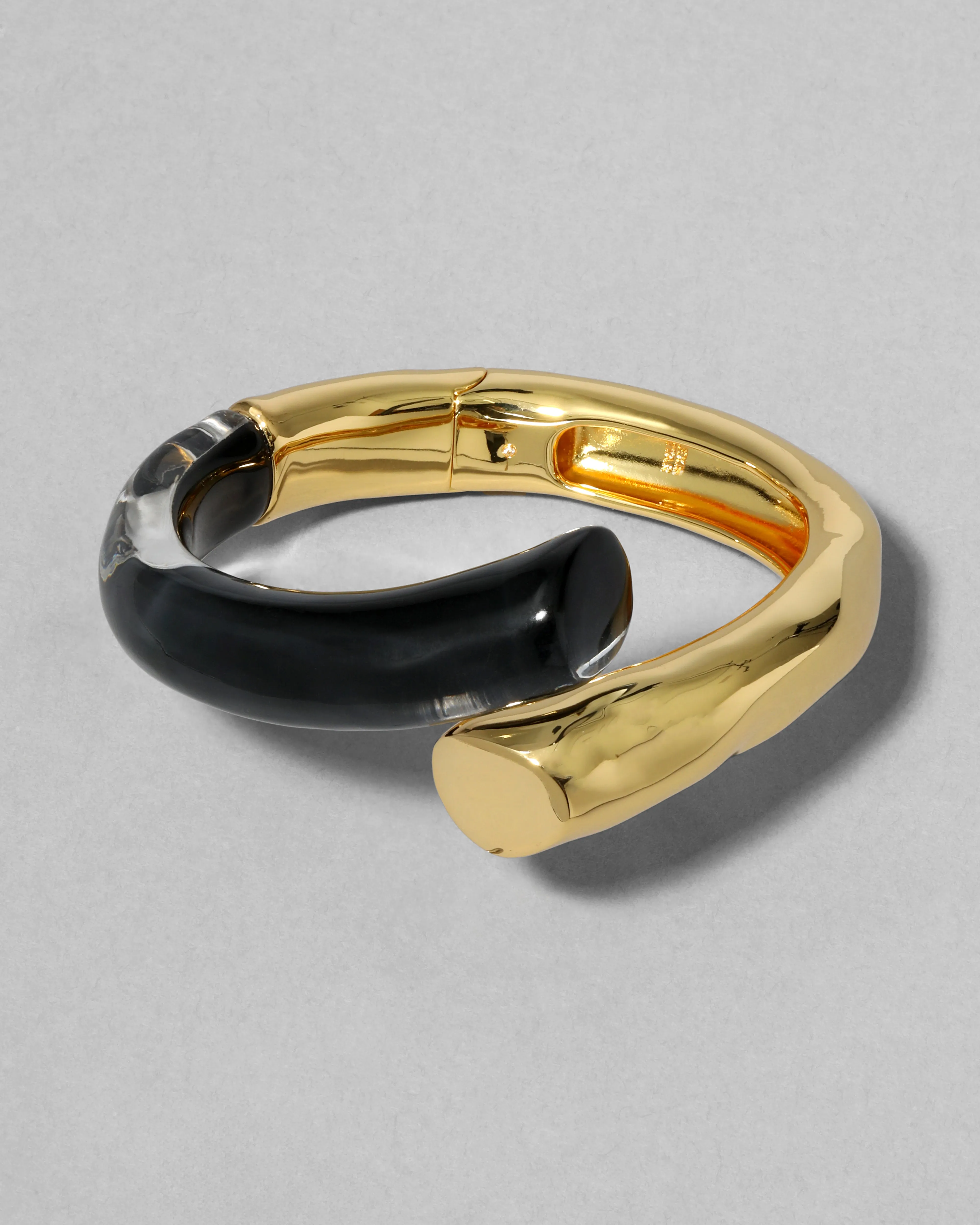 Lucite Bypass Hinge Bracelet- Onyx sold by Alexis Bittar