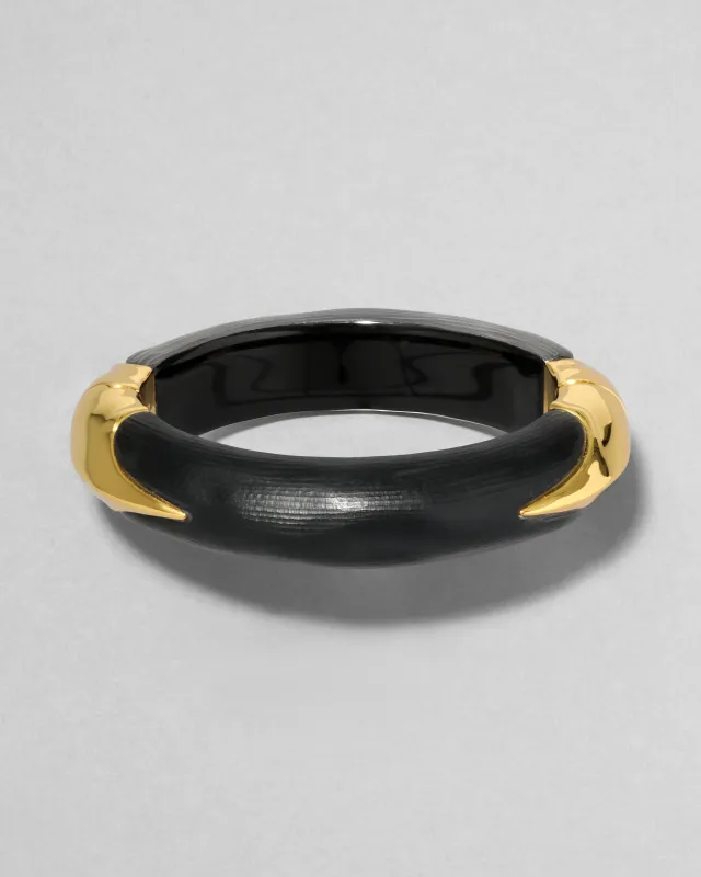 Lucite Claw Hinge Bracelet- Black sold by Alexis Bittar