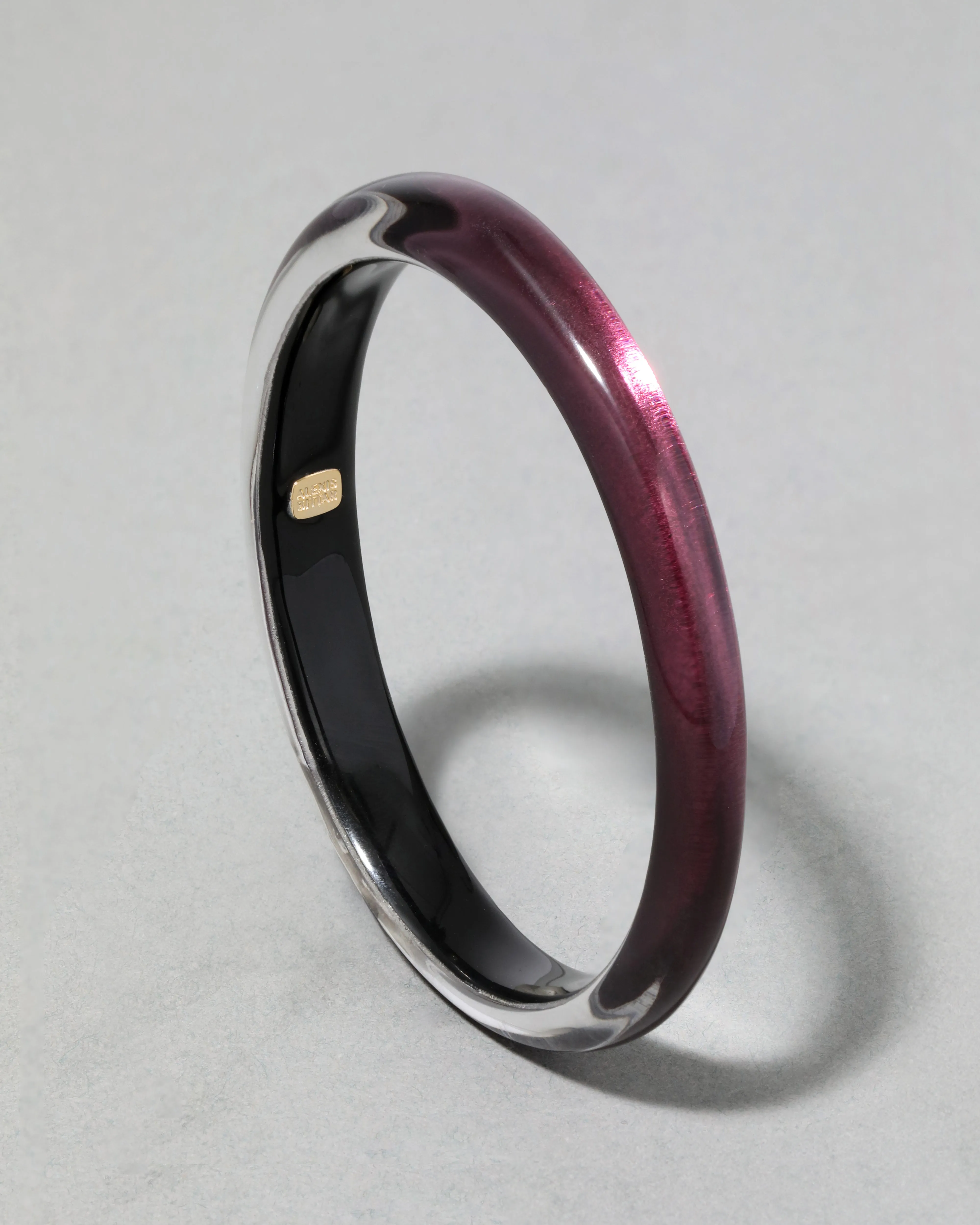 Lucite Skinny Bangle Bracelet- Black Cherry sold by Alexis Bittar product image thumbnail 3