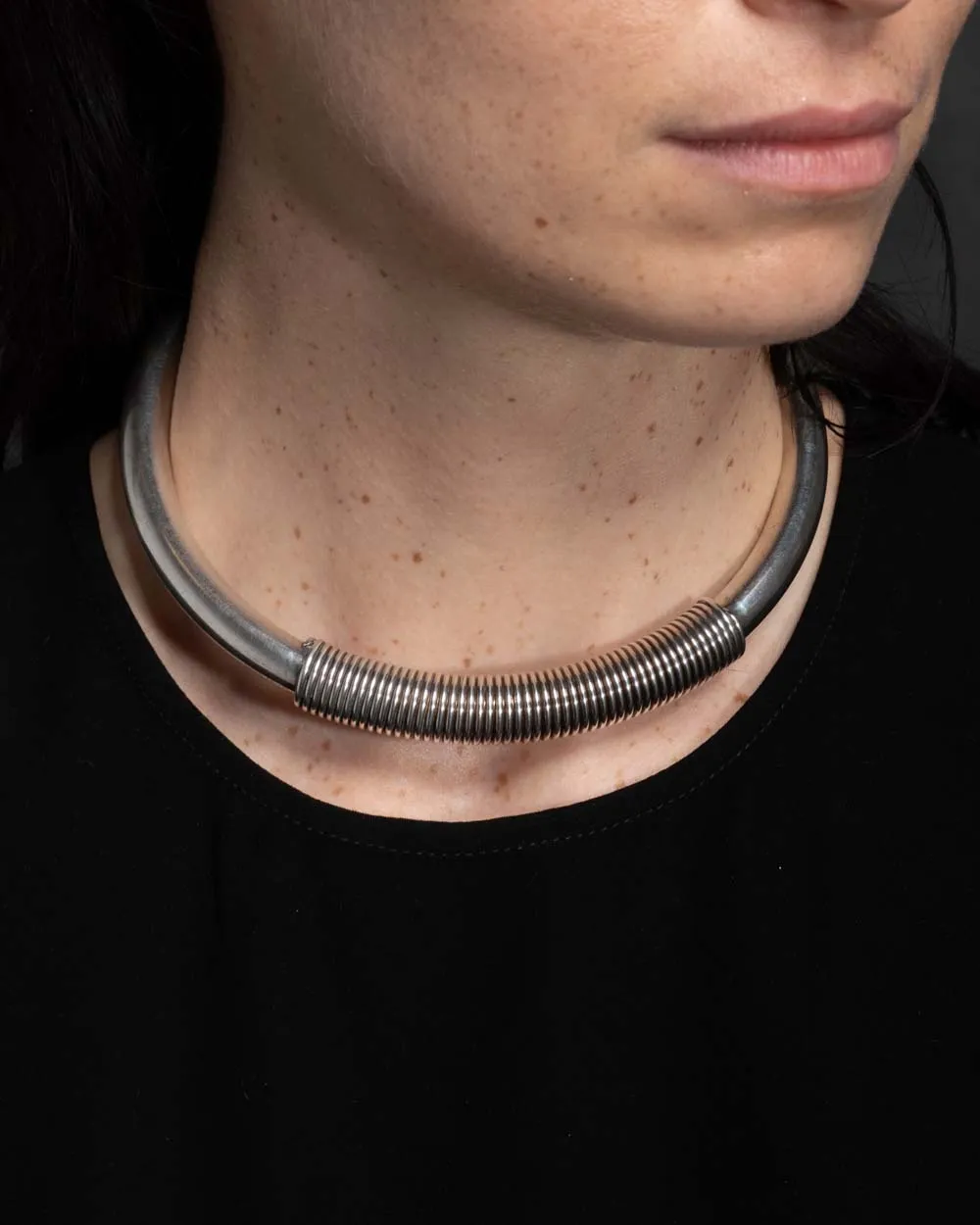 Vintage 1970s Sterling Silver Alfred Karram Handmade Choker sold by Alexis Bittar product image thumbnail 2