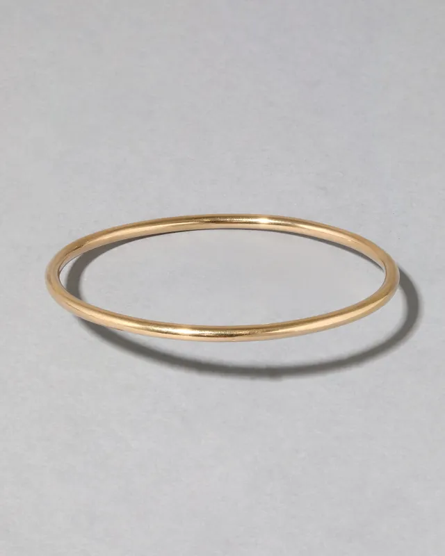 Vintage 14k Gold Handmade Solid Bangle Bracelet sold by Alexis Bittar