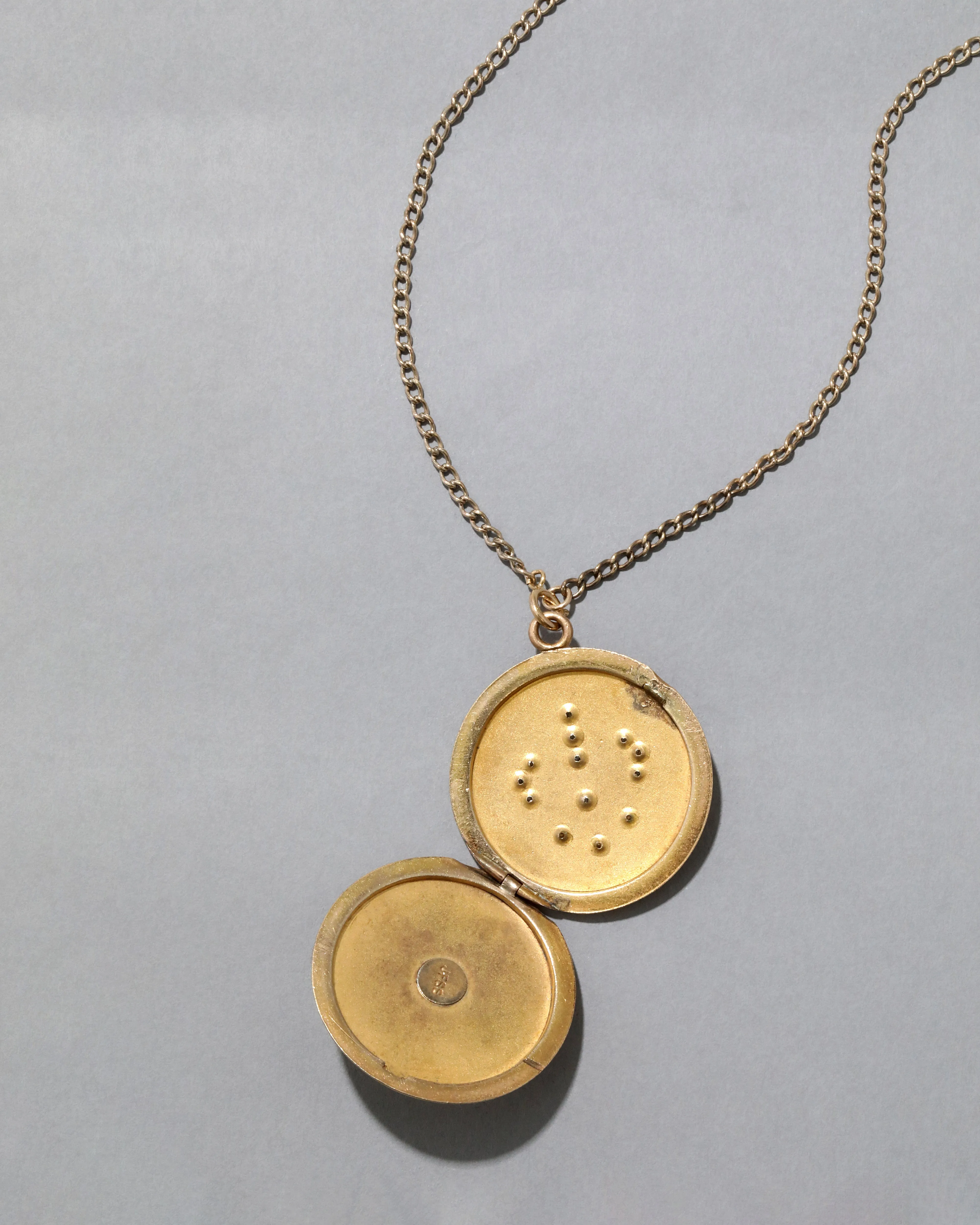 Antique 1800s 14k Gold Filled Fleur de Lis Locket Necklace sold by Alexis Bittar product image thumbnail 4