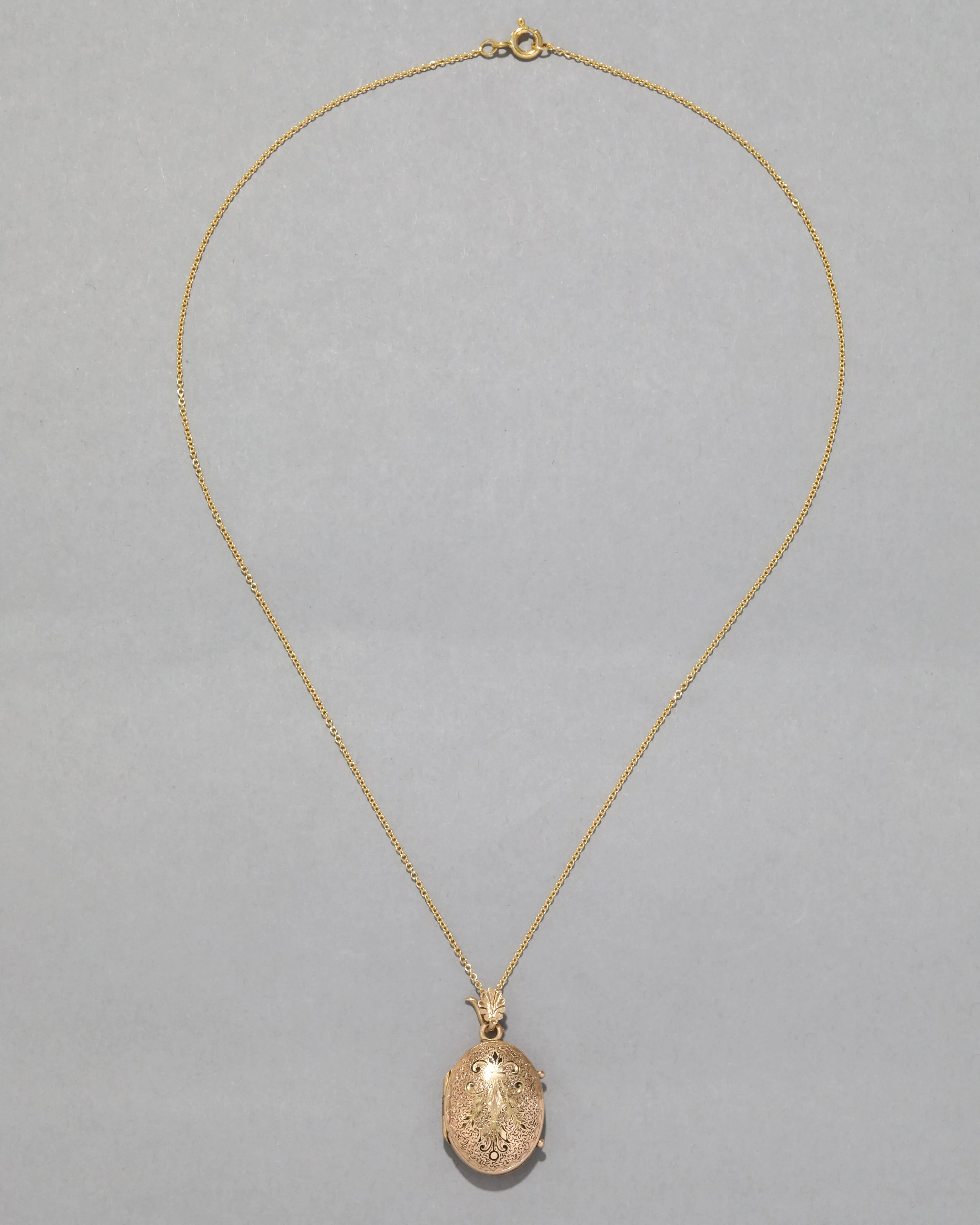 Antique 1800s Victorian 14k Gold Filled Enamel Locket Necklace 2 sold by Alexis Bittar product image thumbnail 2