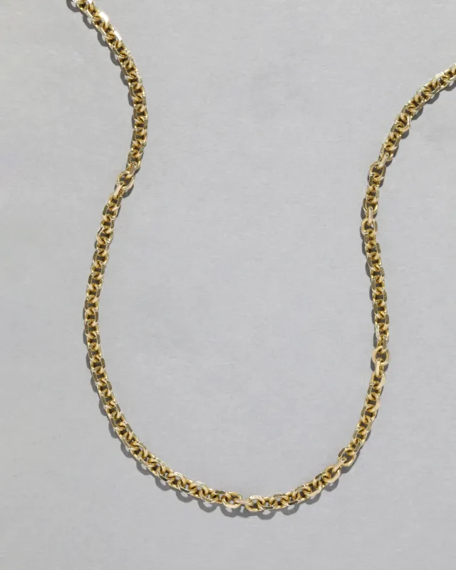 Vintage 1980s 14k Gold Italian Homemade Link Chain Necklace sold by Alexis Bittar