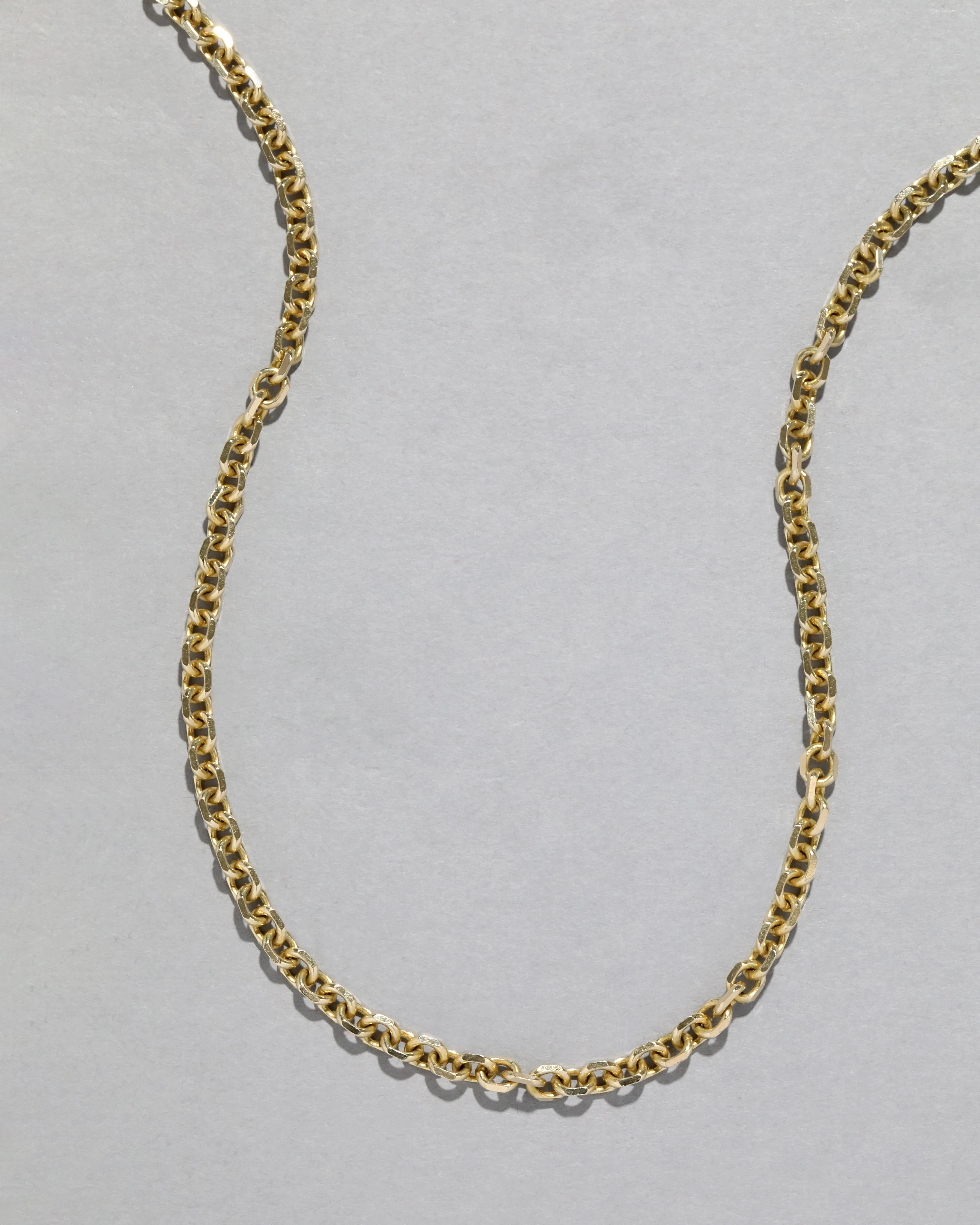 Vintage 1980s 14k Gold Italian Homemade Link Chain Necklace sold by Alexis Bittar
