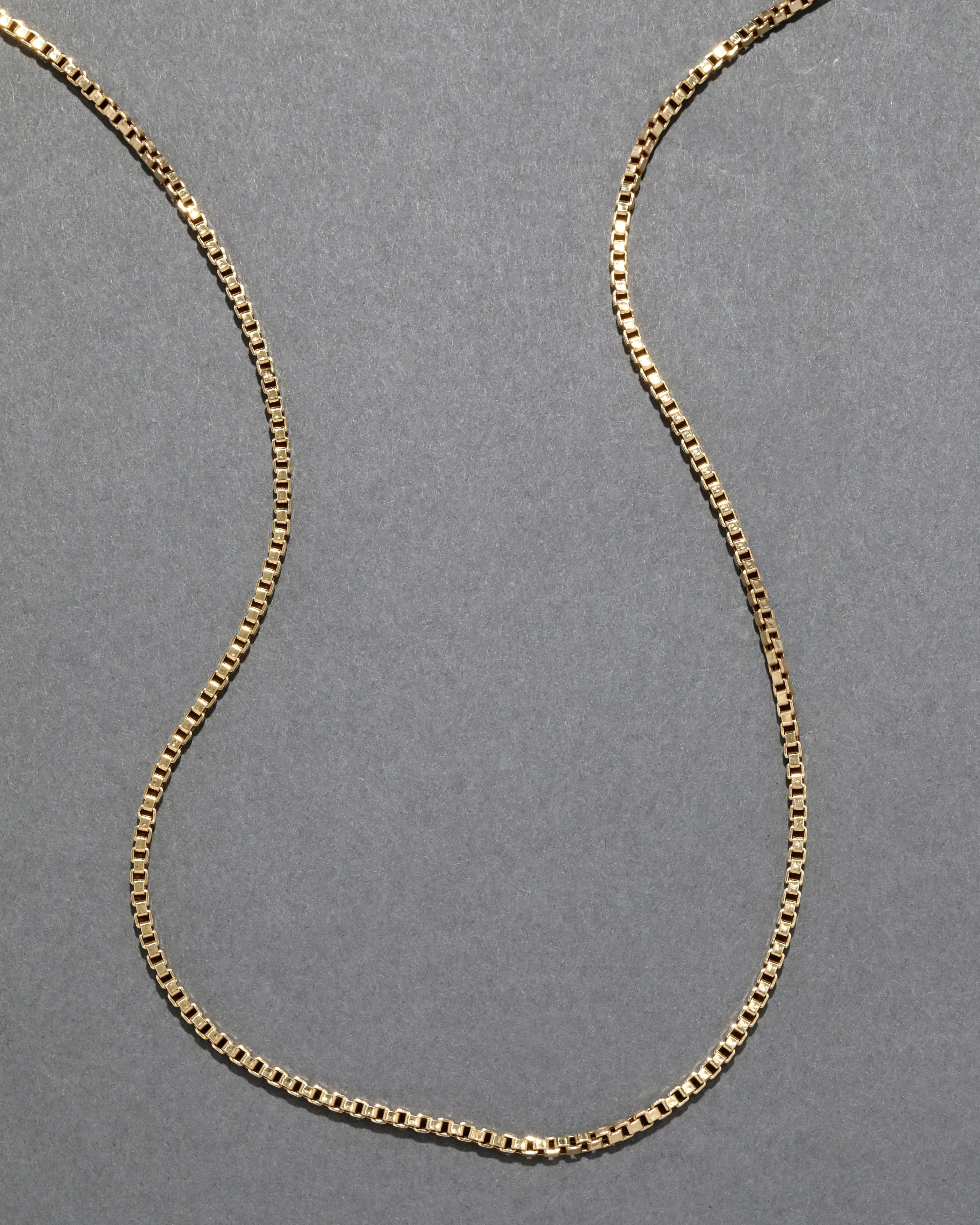 Vintage 1970s 18k Gold Handmade Italian Box Chain Necklace sold by Alexis Bittar