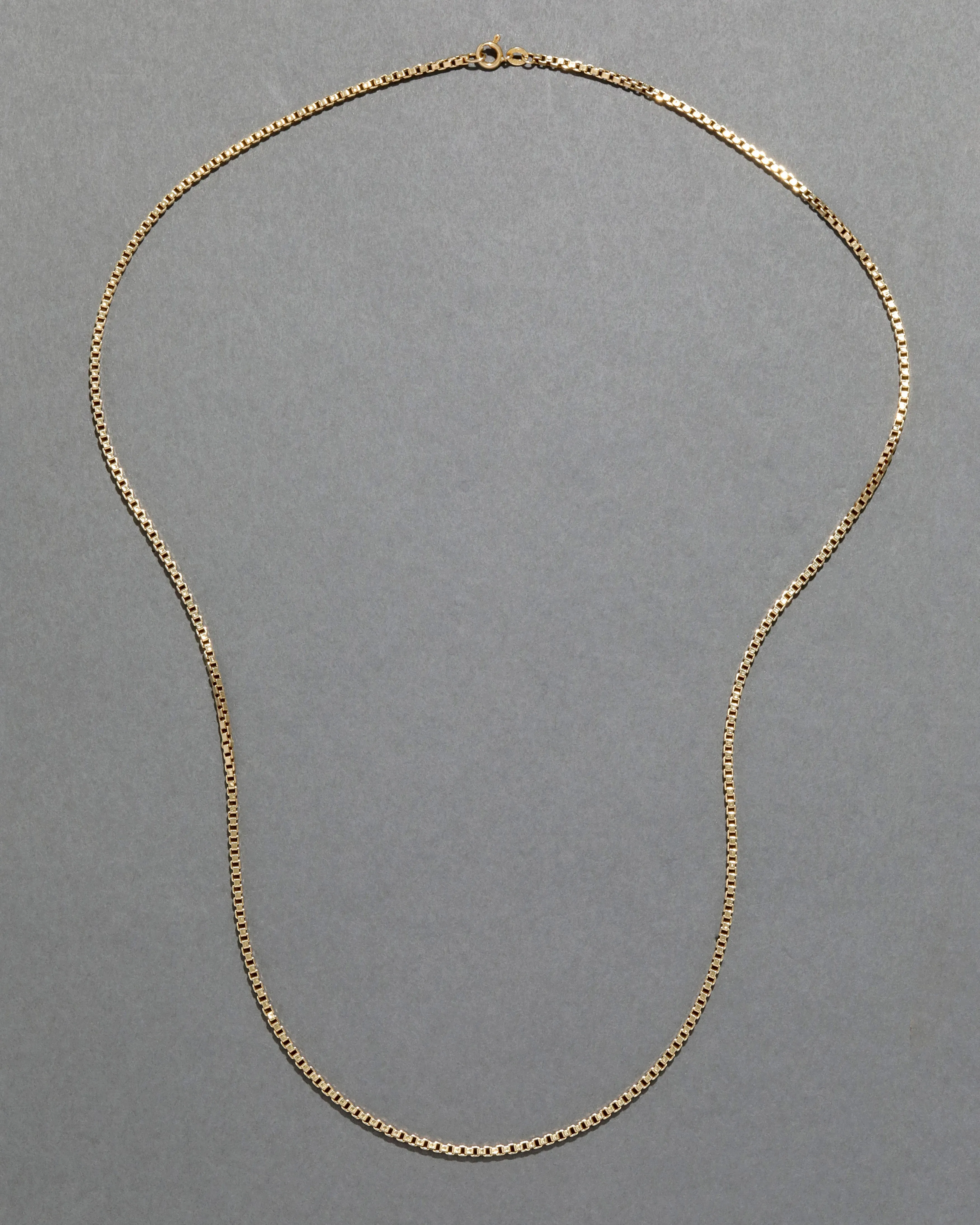 Vintage 1970s 18k Gold Handmade Italian Box Chain Necklace sold by Alexis Bittar product image thumbnail 2