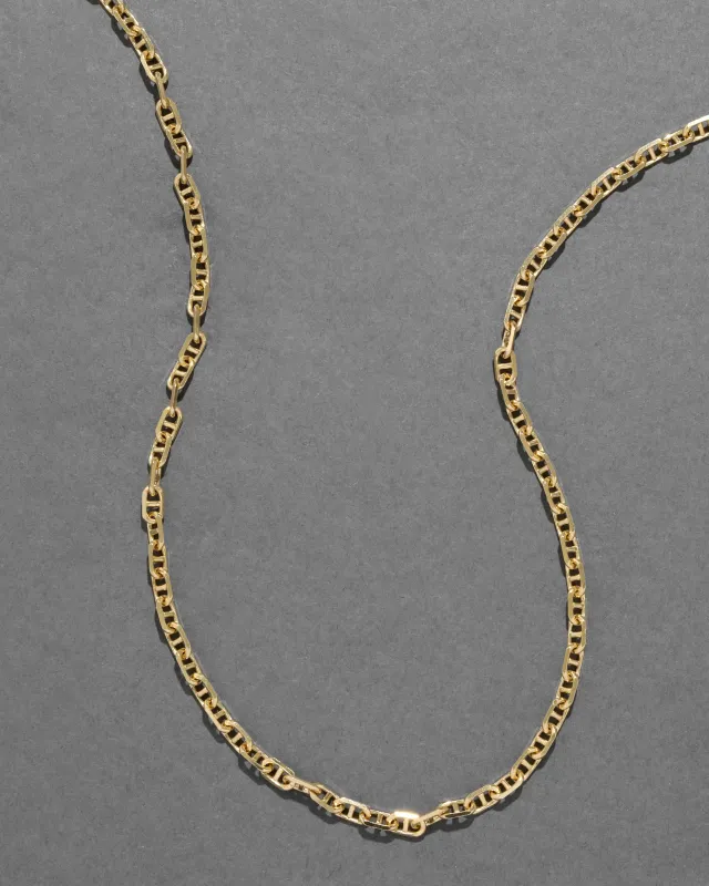 Vintage 1980s 14k Gold Handmade Italian Link Chain Necklace sold by Alexis Bittar