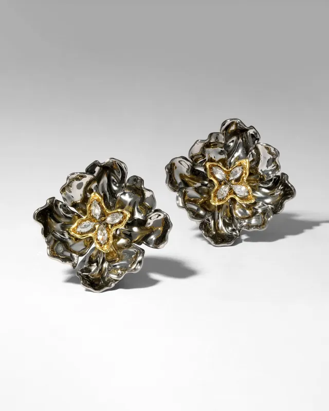 Jardin Noir Rose Clip Earring sold by Alexis Bittar