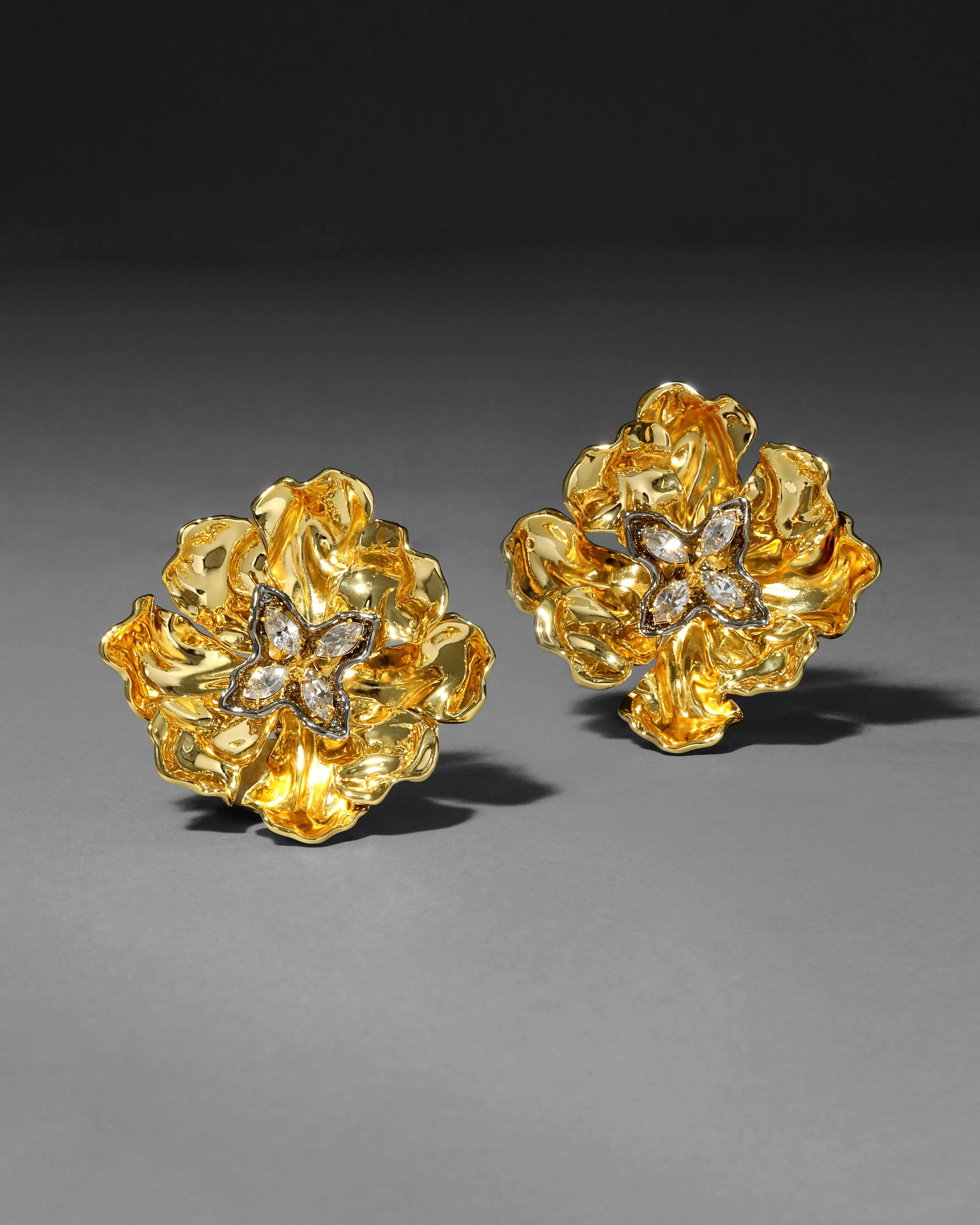 Jardin Gold Rose Clip Earring sold by Alexis Bittar