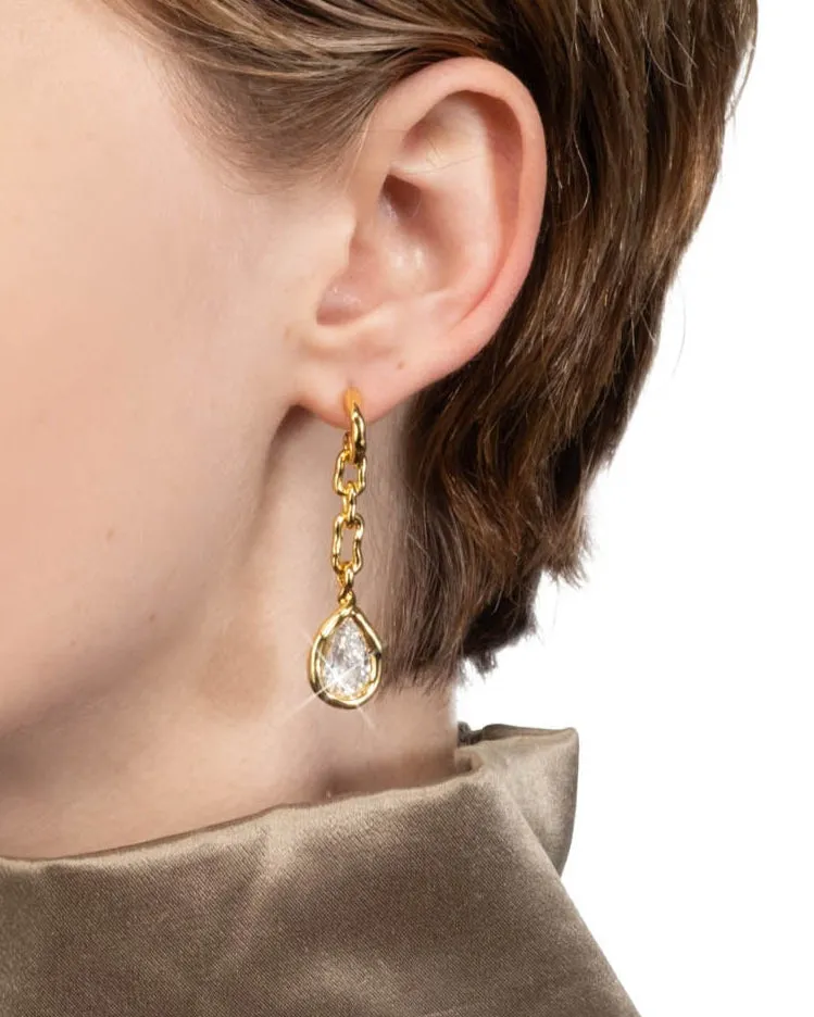 Asterales Gold Link Pear Drop Earring sold by Alexis Bittar product image thumbnail 2
