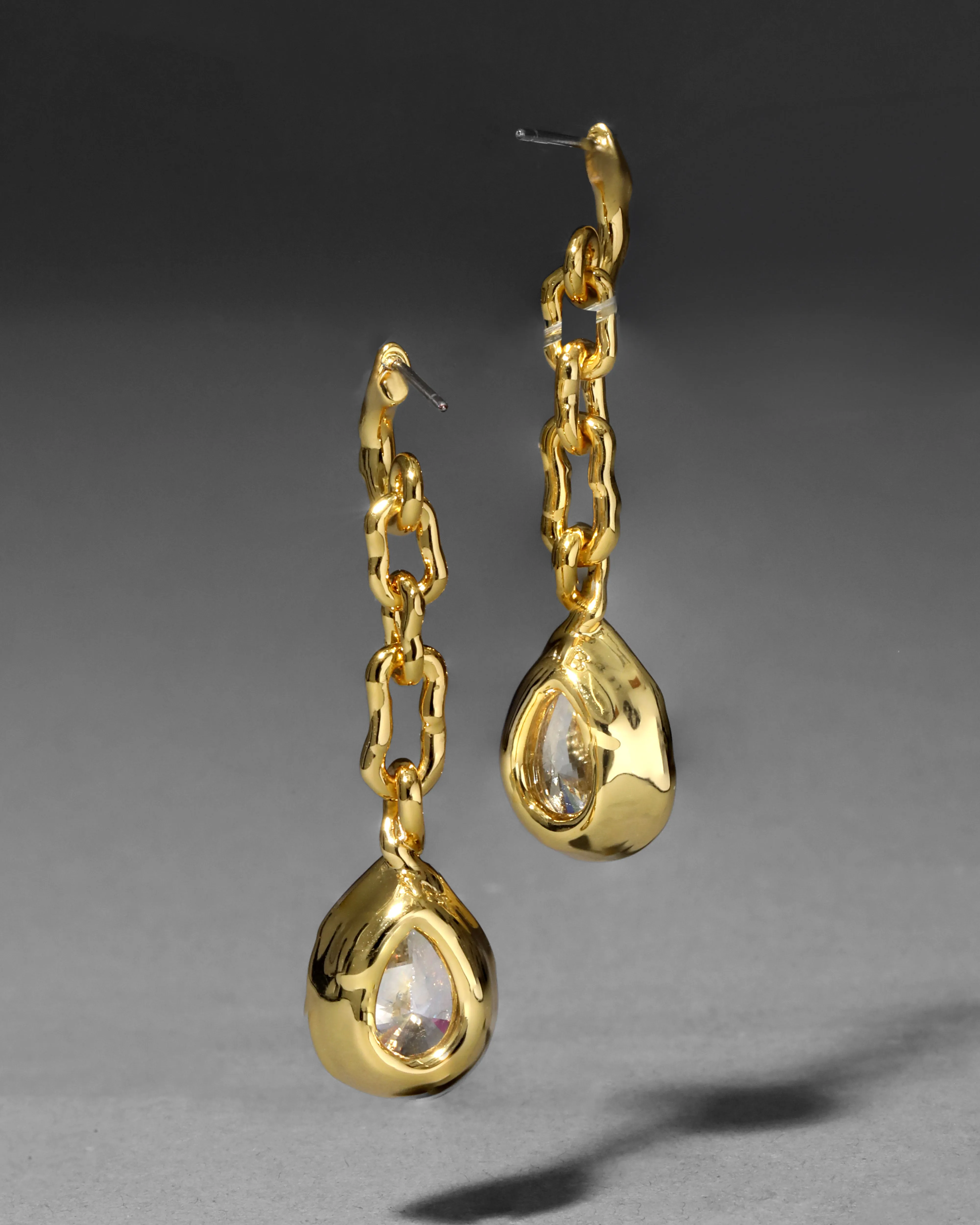 Asterales Gold Link Pear Drop Earring sold by Alexis Bittar product image thumbnail 3