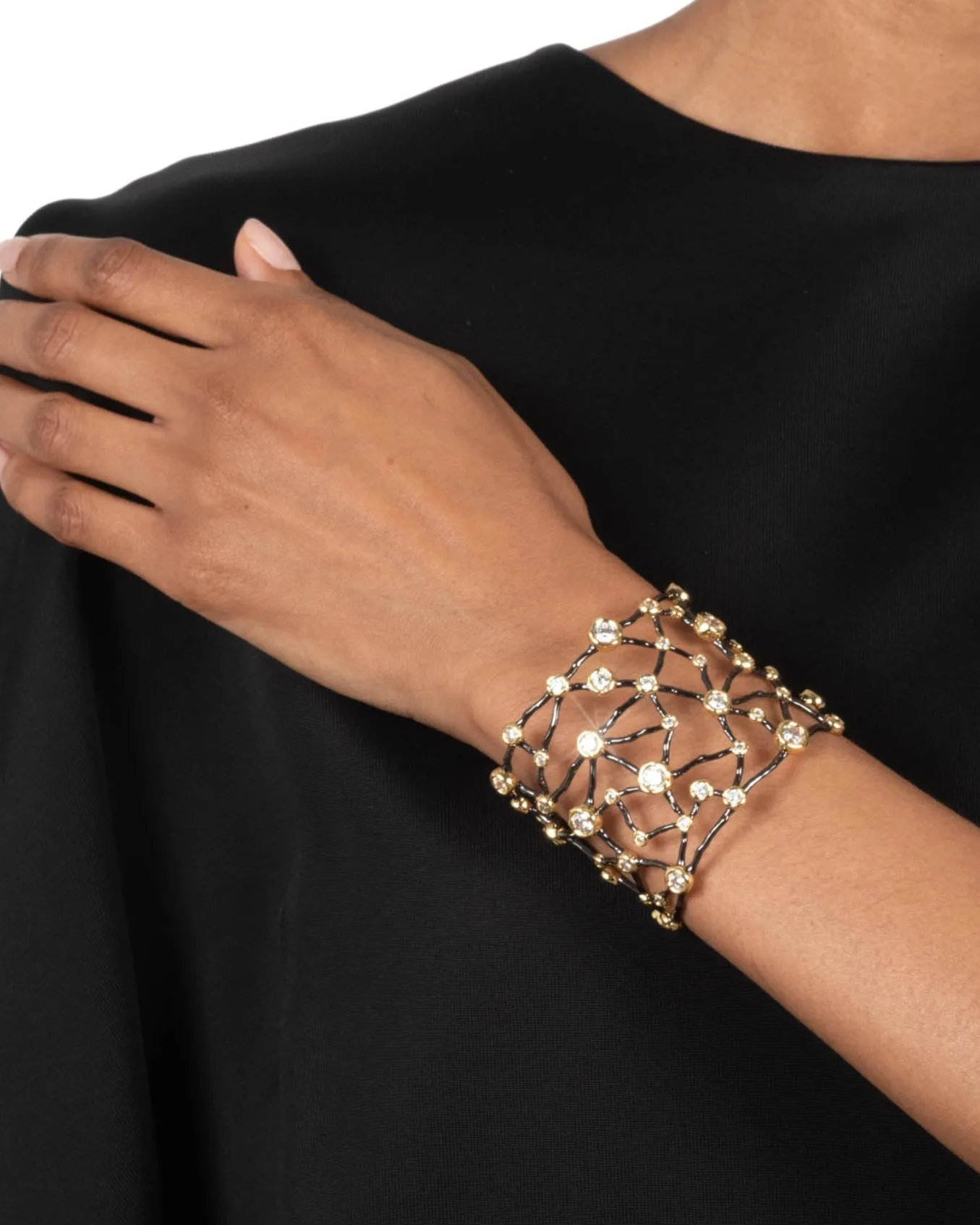 Asterales Noir Celestial Wide Cuff Bracelet sold by Alexis Bittar product image thumbnail 2