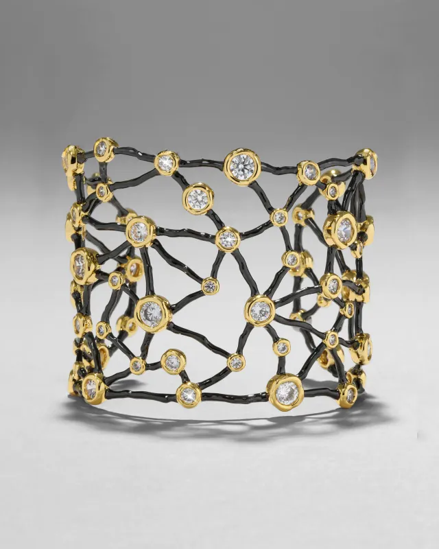 Asterales Noir Celestial Wide Cuff Bracelet sold by Alexis Bittar